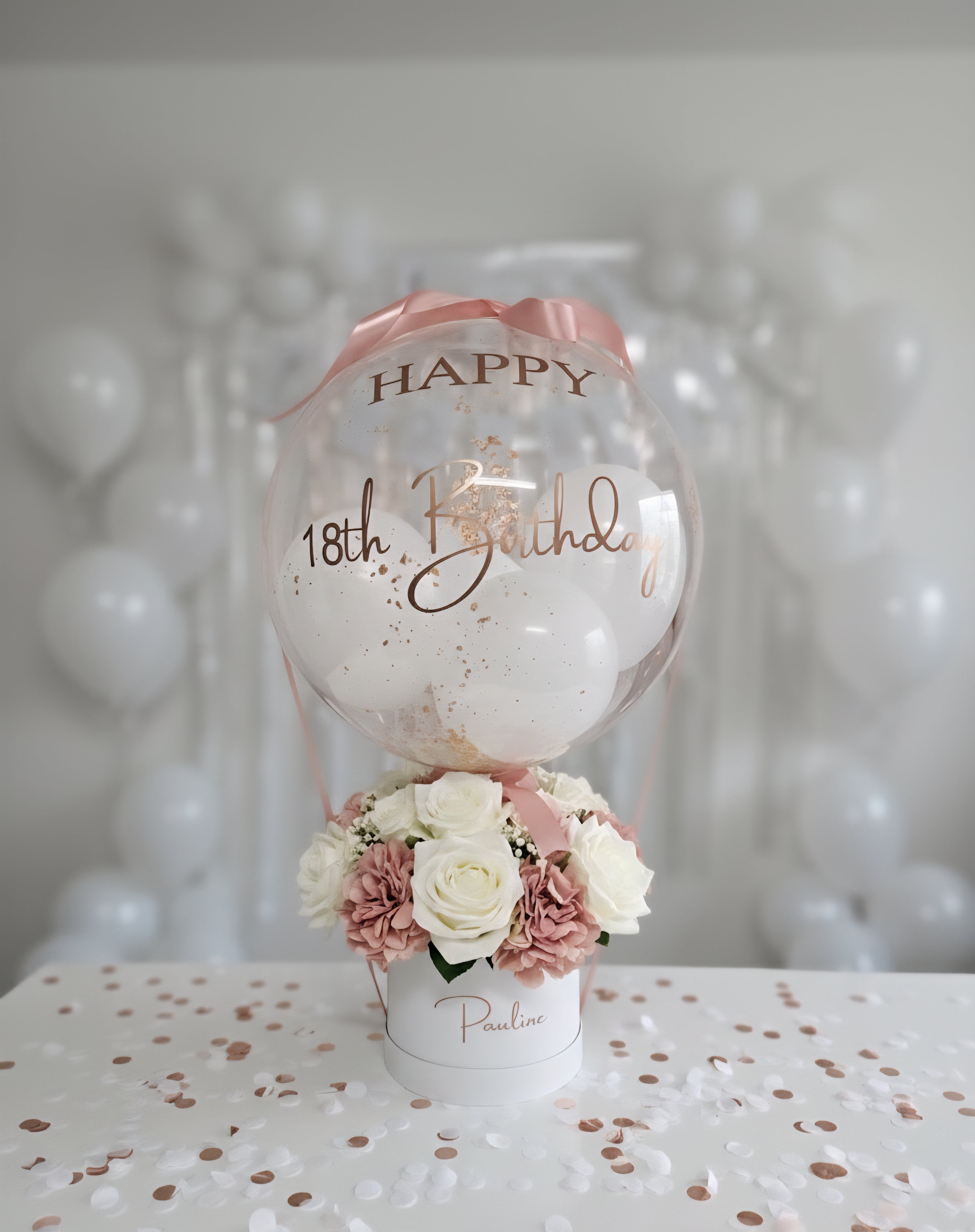 Ballon Personalisiert/Luftballons transparent/Geburtstagsgeschenk/Geschenk Hochzeitstag/Valentinstag/Verlobung/Ballon Box personalisiert  PoshyGiftbox