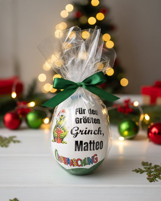 Überraschungsei Grinch/Nikolausgeschenk/Geburtstagsgeschenk/Überraschungsei mit verschiedene MOTIVEN/Überraschungsei XXL/Ü-ei /Grinch Ich hasse Menschen PoshyGiftbox