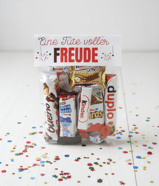 Eine Tüte voller Freude/Freude verschenken/Kinder Produkte Set/Abschiedsgeschenk/Einschulung/Geburtstag/Geschenk Mitbringsel/Freund/Ostern/Weihnachten PoshyGiftbox