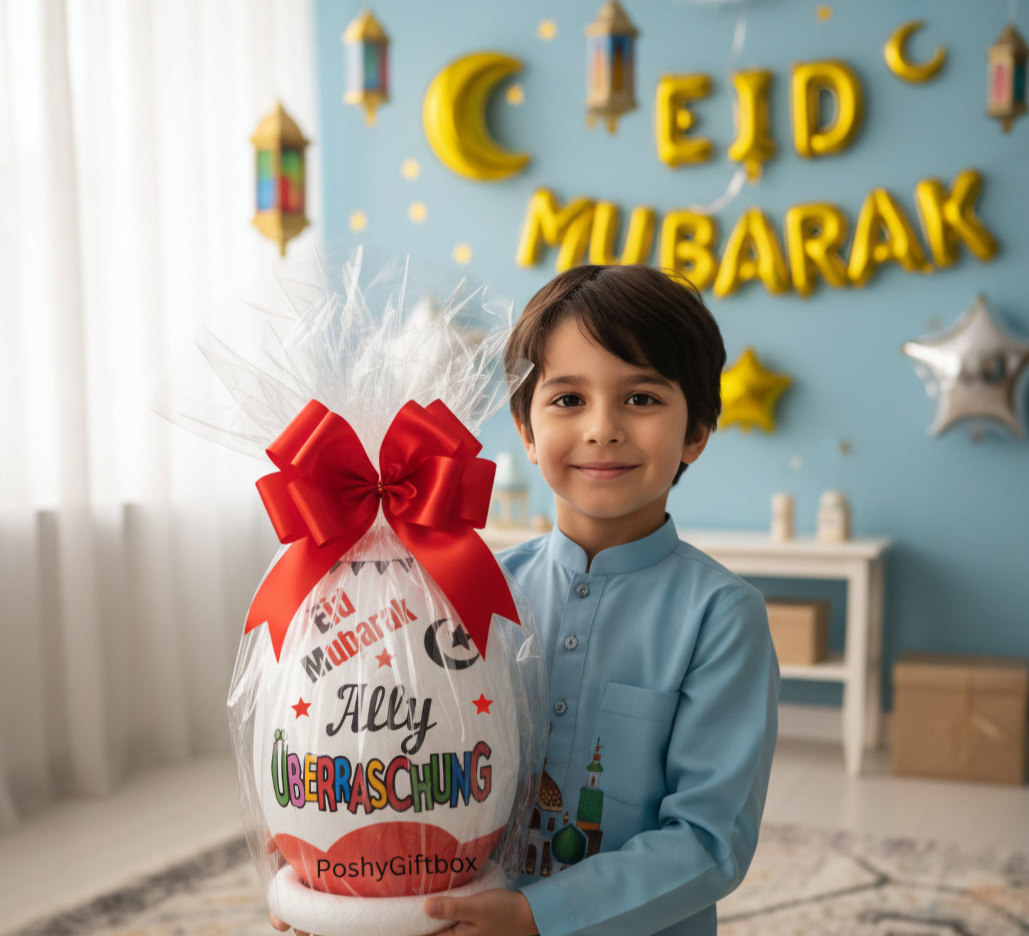 XXL personalisiertes Überraschungsei Eid Mubarak /Ramadan Geschenk/Ü-Ei Happy Bayram/Islamisches Geschenk/hayirli Bayramlar PoshyGiftbox