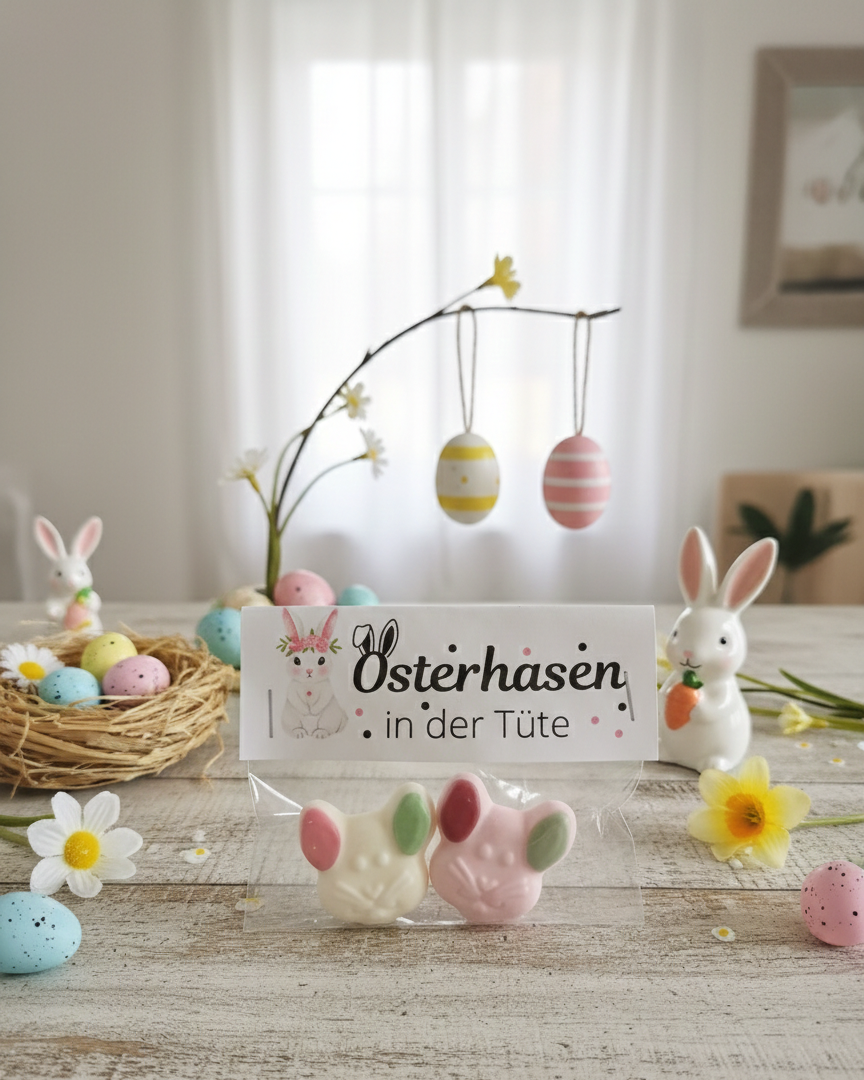 Osterhasen/Ostern /Osterhasen in der Tüte/Gastgeschenk/Ostergeschenk Kollegen/Kleinigkeit /Mitbringsel/süße kleine Ostergeschenke/Osternest Kleinigkeit PoshyGiftbox