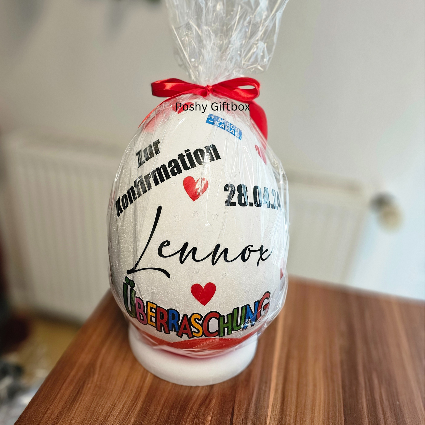 XXL Ü-ei SCHULKIND /Überraschungsei mit Wunschtext/Schokoladengeschenke/XXL Kinder Eier Personalisiert/Kindereier Personalisiert/Verschiedene Farbe und Designs  PoshyGiftbox