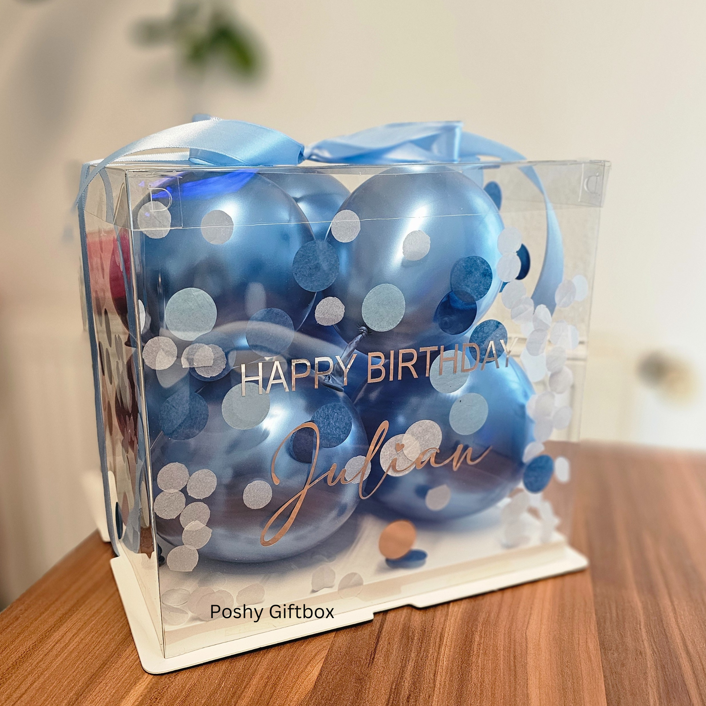 Personalisierte Ballon-Box/Geschenkbox/Luftballons/Geldgeschenkverpackung/Weihnachtsgeschenk/Geldgeschenk/Geschenkballon Geschenkverpackung PoshyGiftbox