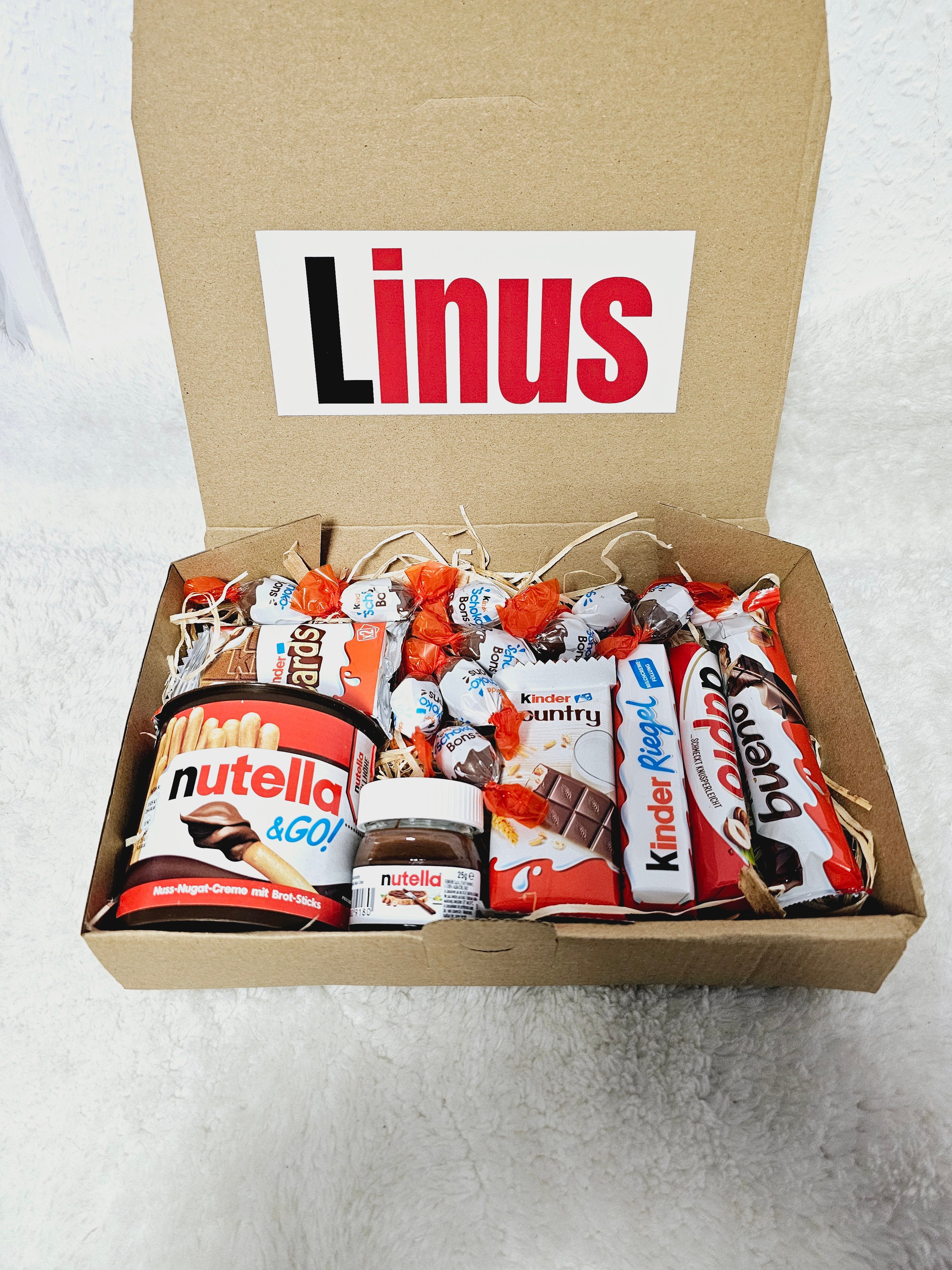 Geburtstagsgeschenk /Schokoladen mit Namen /Geschenk Set Personalisiert/Nutella Geschenk/Weihnachtsgeschenk/Geschenk Kinder/Erwachsen PoshyGiftbox