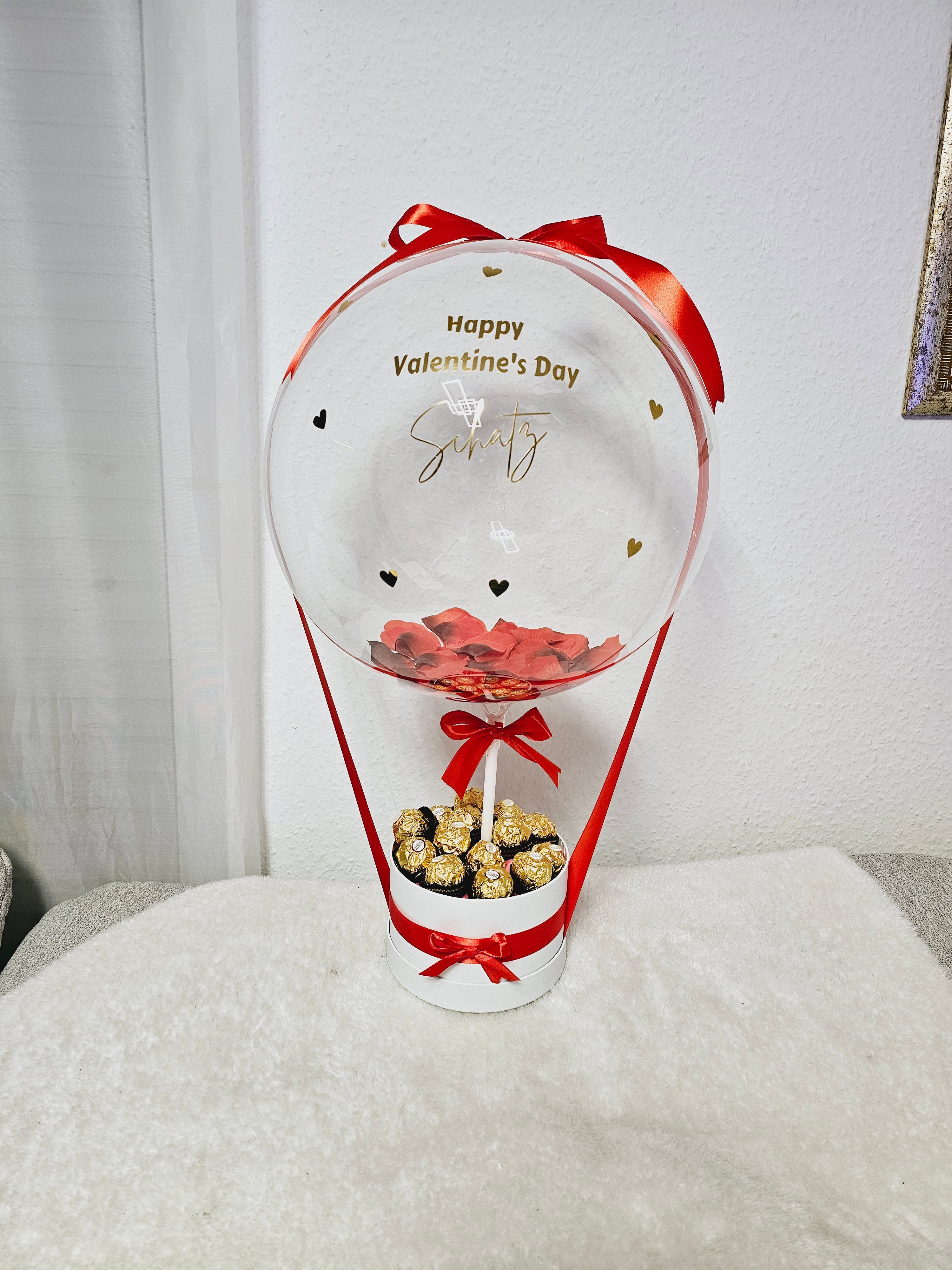 Ballongrüße "VALENTINSTAG"/Geschenk Valentinstag/Ballon Geschenk/Ballon personalisiert/Geschenk Box Personalisiert/Geschenk Valentines day PoshyGiftbox