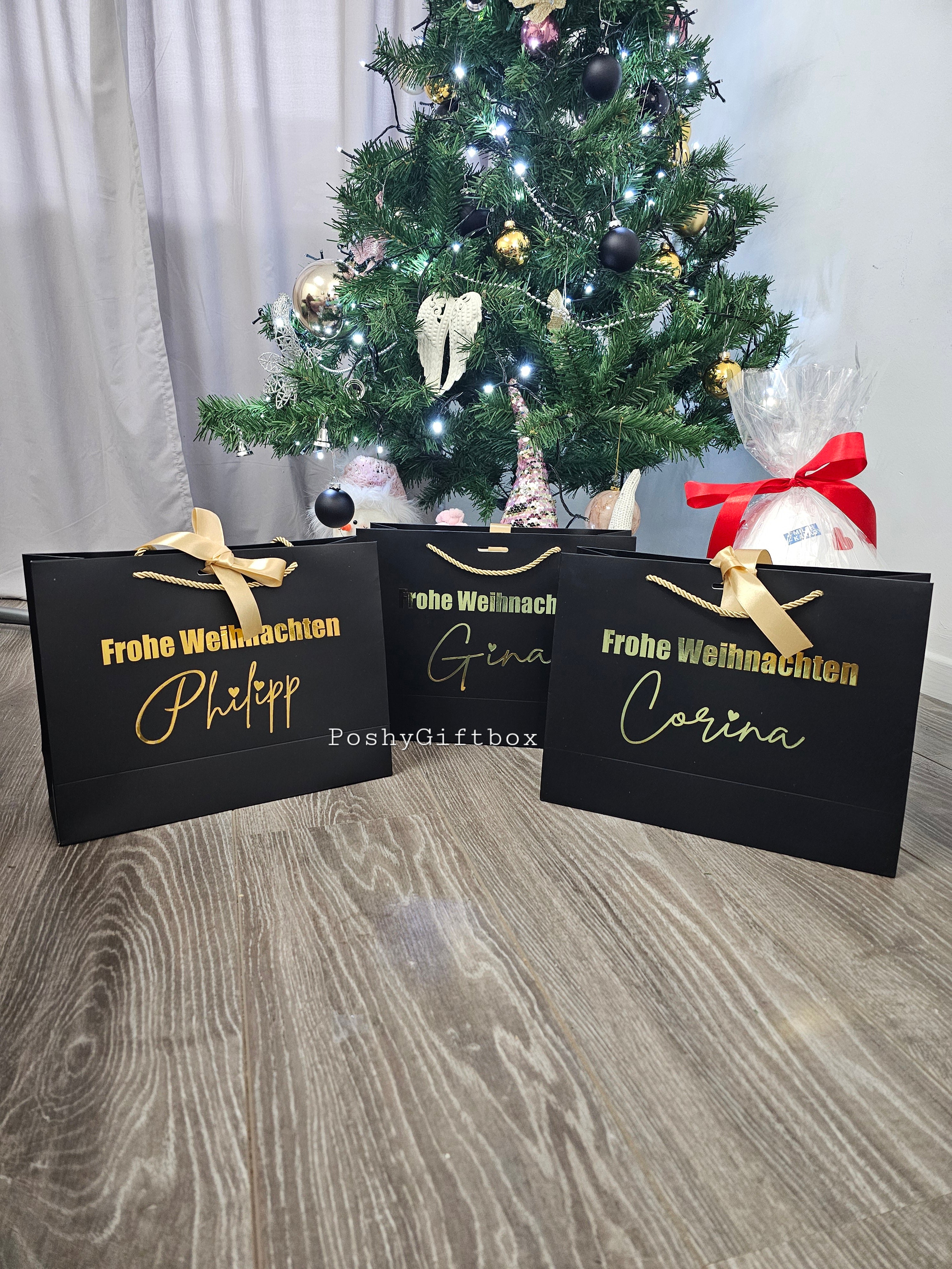 Personalisierbare Geschenktaschen /Geschenk Mama/Geschenktüte /Geschenkverpackung Abschied, Hochzeit, Muttertag,Valentinstag,Weihnachten,Geburtstag PoshyGiftbox