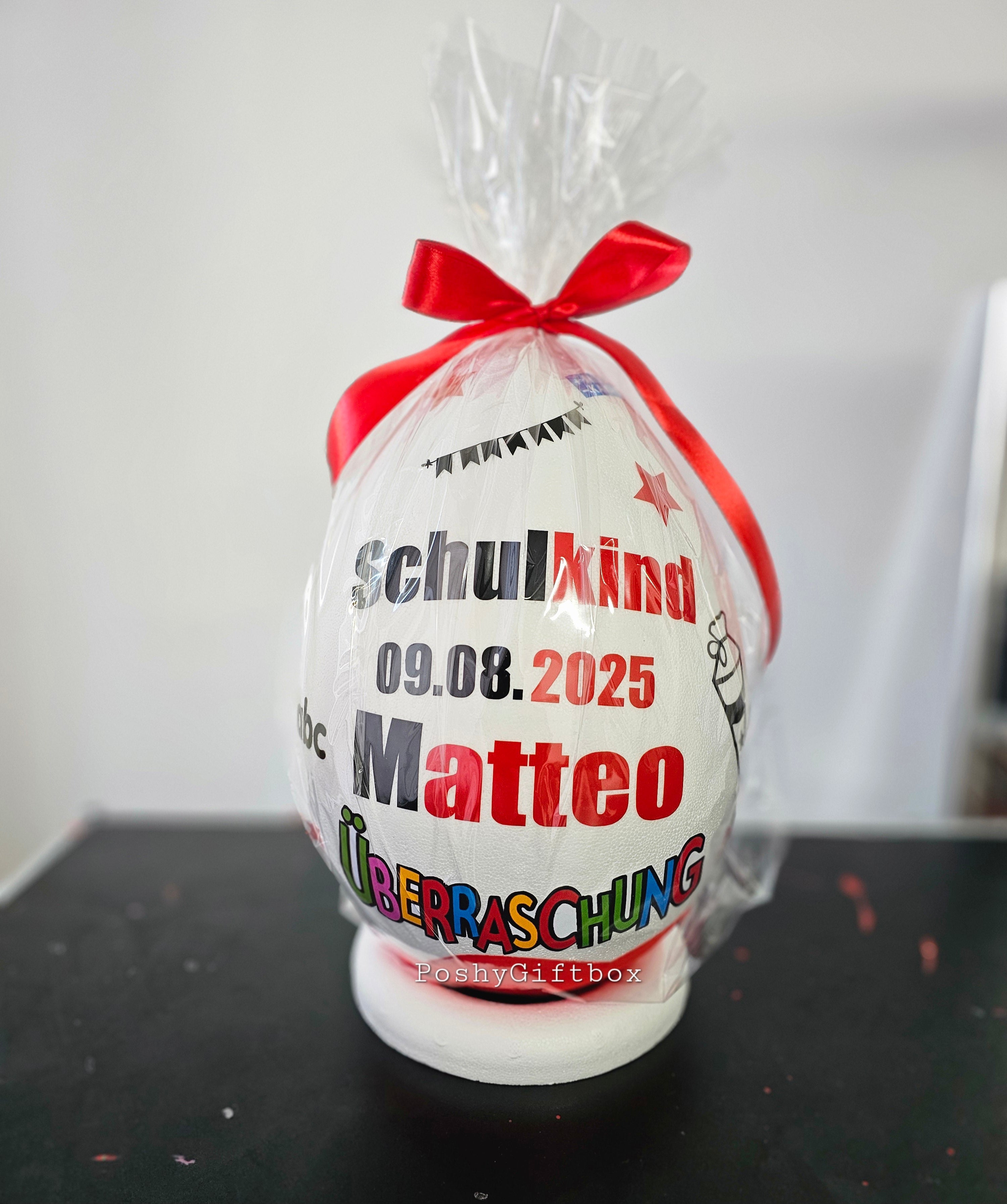 Personalisierte Ballonbox für Schulkinder