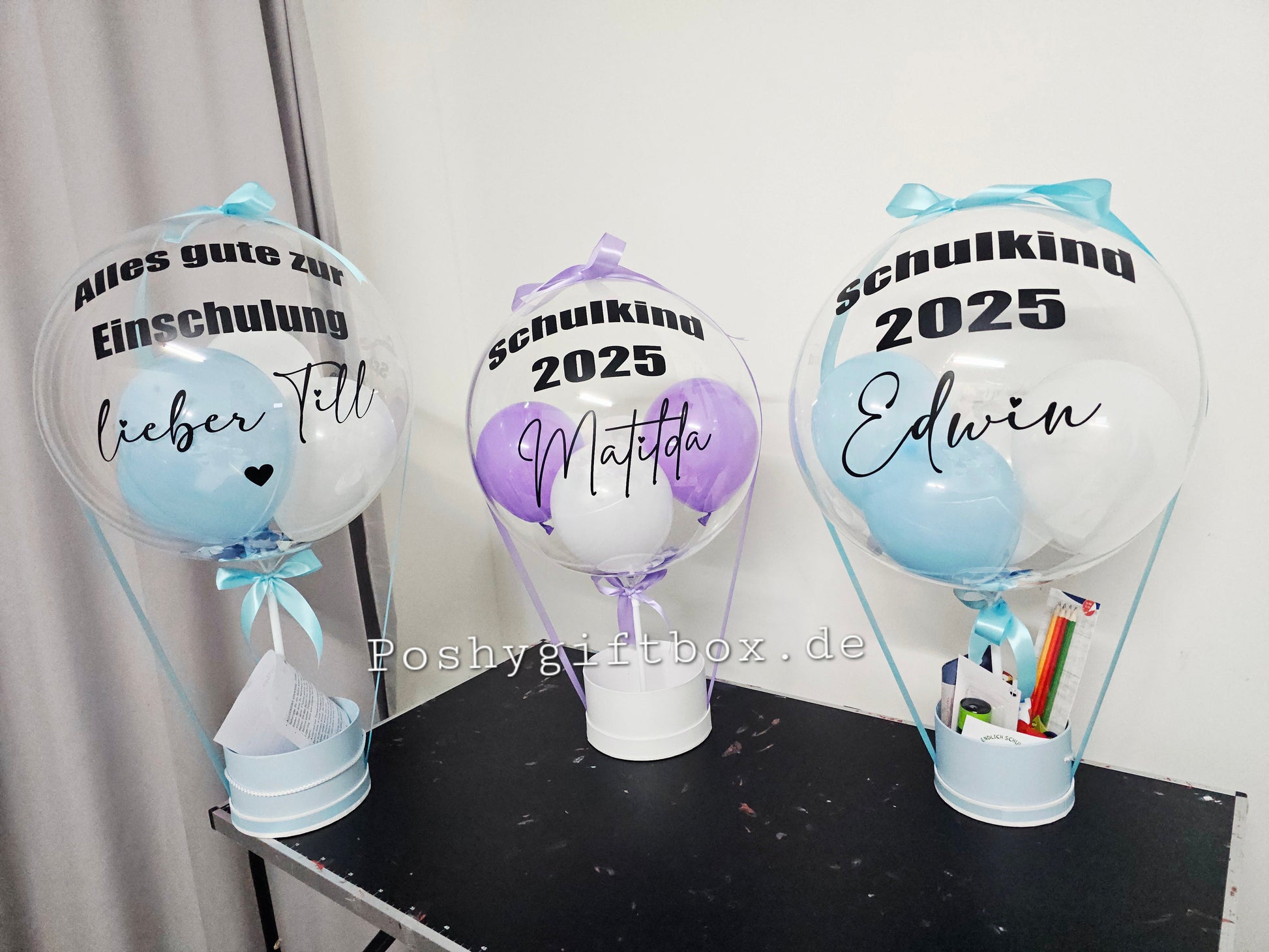Schulkind Ballon/Geschenk zur Einschulung/Schulkind Geschenk/Geschenkbox zum ersten Schultag/Endlich Schulkind Ballon/Schultüte mit Füllung  Einschulung PoshyGiftbox