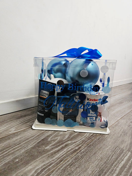 Personalisierte Ballonbox /Geburtstagsgeschenk Scheiß aufs Alter/Wellnessset/Abschiedsgeschenk/Lustig/Geschenkset Männer/Weihnachtsgeschenk/Valentinsgeschenk/Geschenk Vatertag PoshyGiftbox