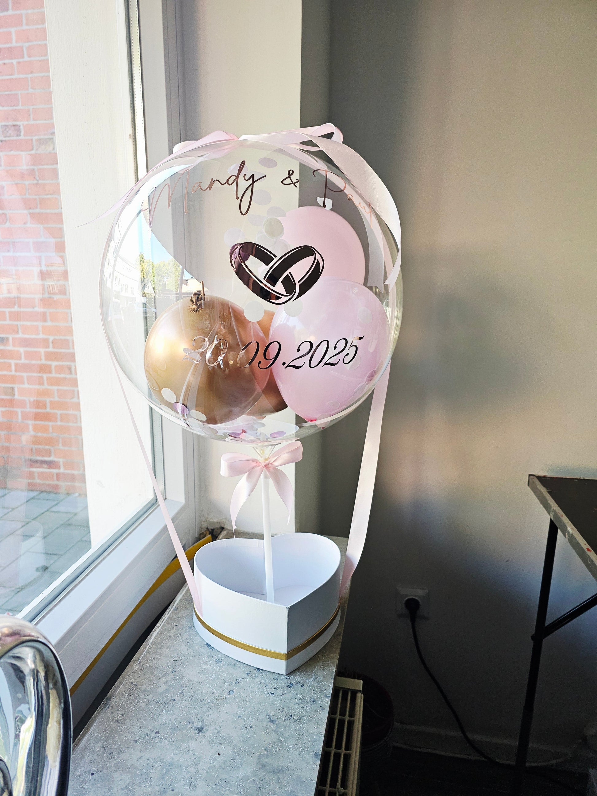 Ballongrüße "Mama"/Geschenk Geburtstag/Ballon Geschenk/Ballon Rosa Metallic personalisiert/Geschenk Box Personalisiert/Geschenk für Frauen PoshyGiftbox