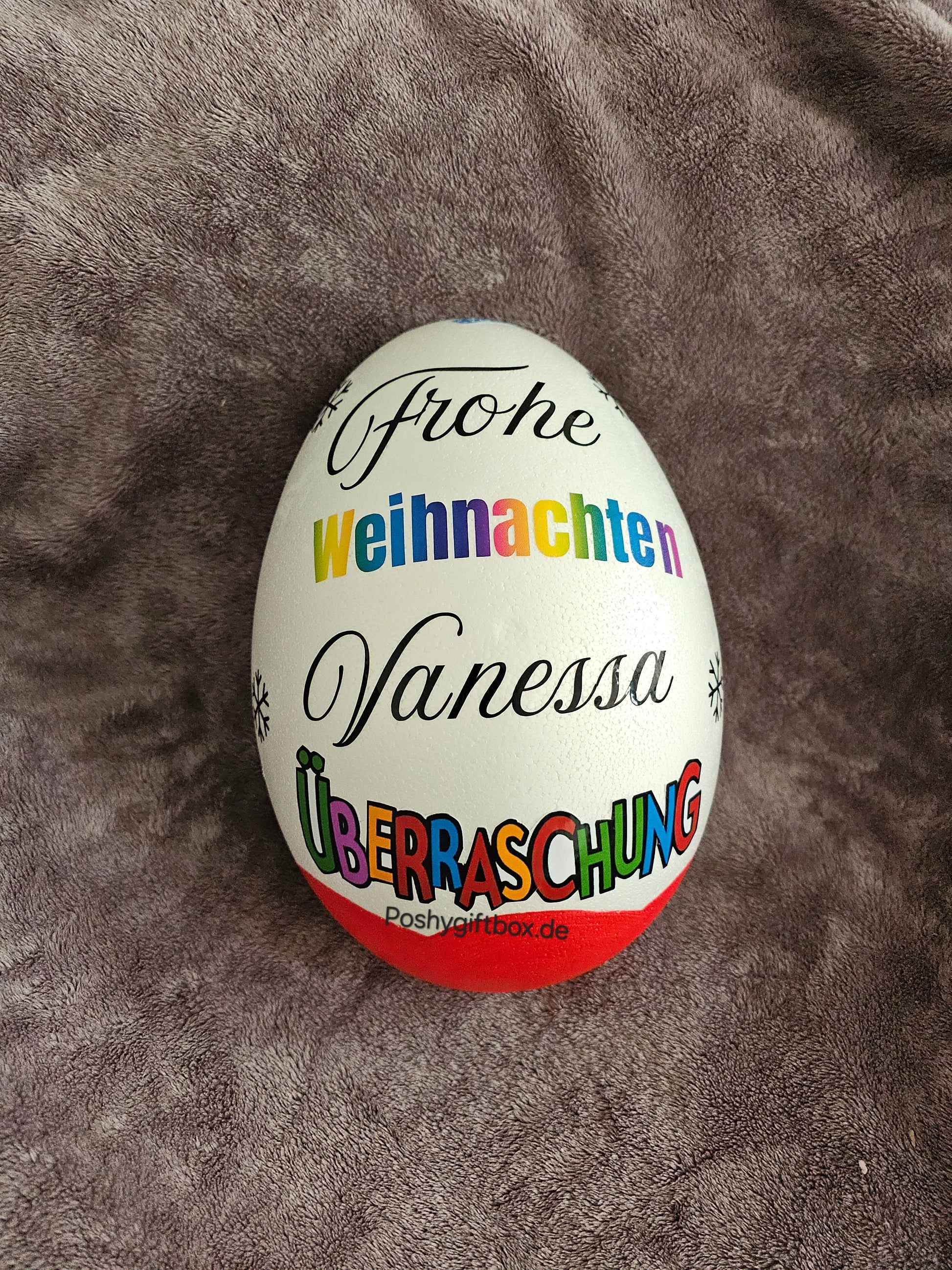 Überraschungsei Weihnachtsgeschenk/Schokoladengeschenke/XXL Überraschungsei/9 Designs/Ü-Ei XXL/Sinnvolle Geschenke Nikolaus/ Adventsgeschenk/Geschenkverpackung Weihnachten PoshyGiftbox
