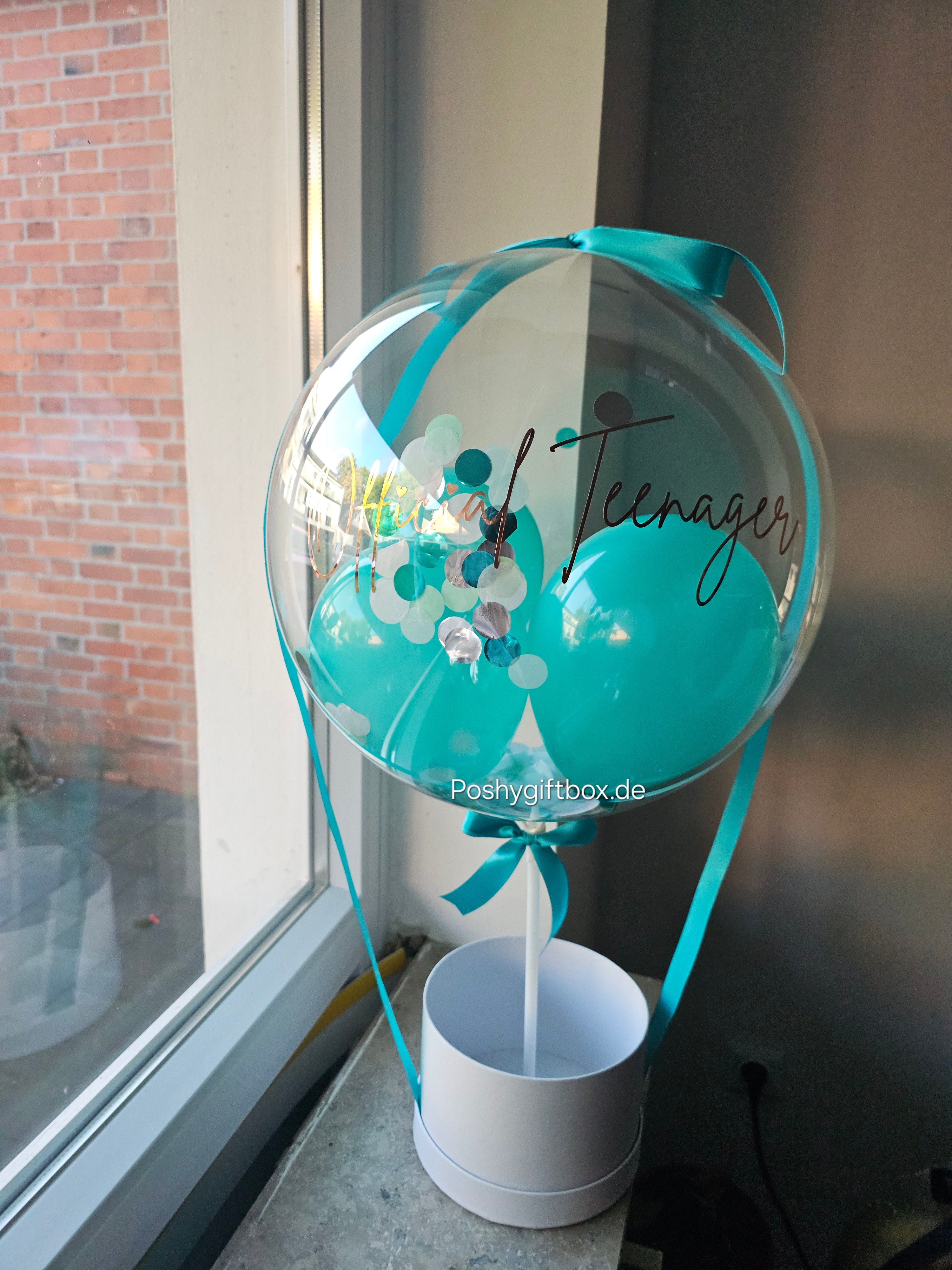 Ballongrüße "Mama"/Geschenk Geburtstag/Ballon Geschenk/Ballon Rosa Metallic personalisiert/Geschenk Box Personalisiert/Geschenk für Frauen PoshyGiftbox