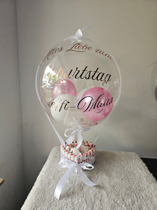 Ballon Geschenk/Geburtstag Geschenkset /Ballon mit Pralinen Torte/Pralinen Torte/Sinnvolle Geschenke Hochzeit/Ballongeschenk HOCHZEIT/Geschenk zum Hochzeitstag/Verlobungsgeschenk/Just Married/Geburtstagsgeschenk PoshyGiftbox