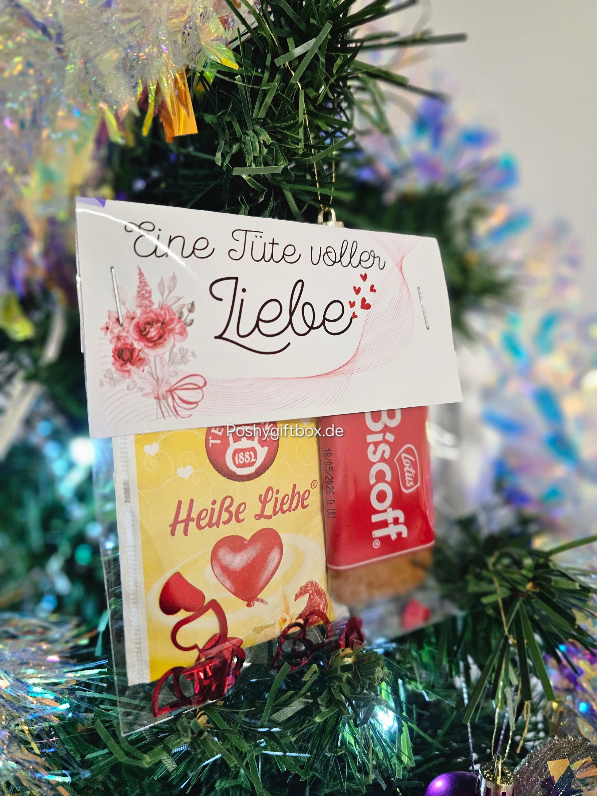 Geschenktüte "Liebe"/Biscoff/Wellnesstüte /Relax Set/Kleine Auszeit/ 5 Minuten Auszeit/Valentinsgeschenk/Liebe verschenken/Wohlfühlset/Entspannug PoshyGiftbox