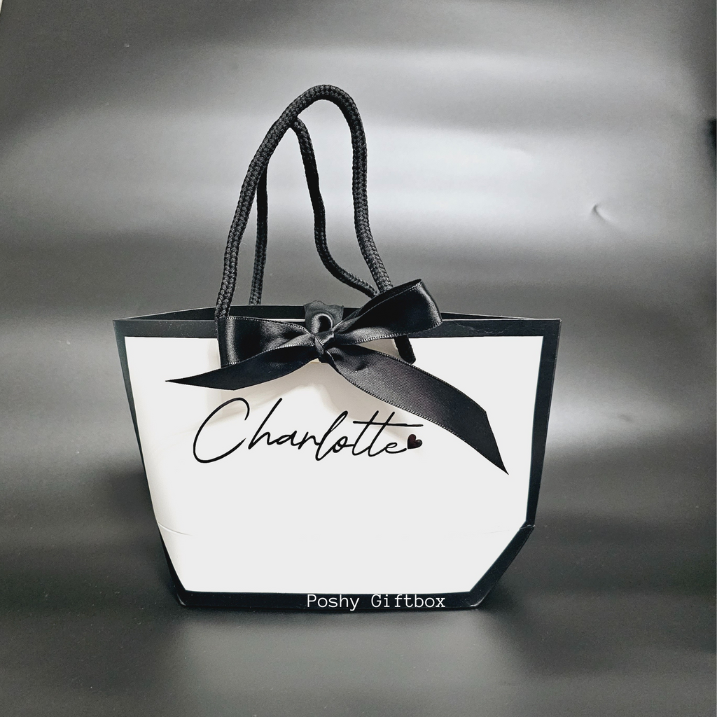 Personalisierbare Geschenktaschen /Eine Kleinigkeit Tüte/Geschenktüte /Geschenkverpackung Valentinstag,Weihnachten,Geburtstag,Hochzeit,Party/Weihnachtstüten PoshyGiftbox
