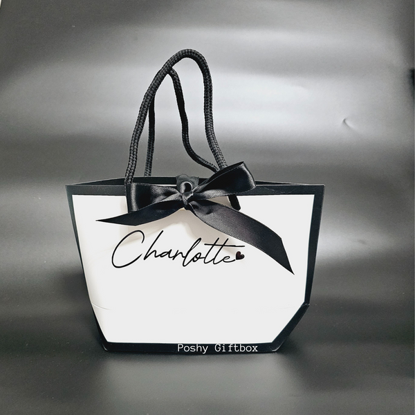 Personalisierbare Geschenktaschen /Eine Kleinigkeit Tüte/Geschenktüte /Geschenkverpackung Valentinstag,Weihnachten,Geburtstag,Hochzeit,Party/Weihnachtstüten PoshyGiftbox