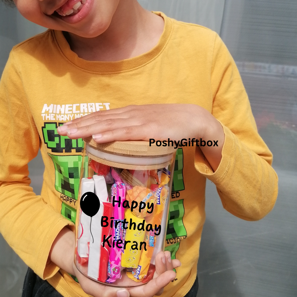 VORRATSGLAS mit Holzdeckel/Wunschtext/Danke für die schöne Zeit/t/Abschiedsgeschenk/Geschenkverpackung PoshyGiftbox