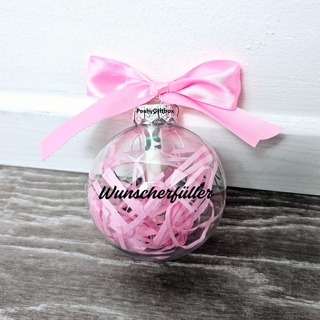 Wunscherfüller/Geldgeschenk Gutschein/Geldgeschenk Geburtstag/Weihnachtskügel personalisiert mit Namen/Geld verschenken/Geld verpacken/Glückwunsch PoshyGiftbox