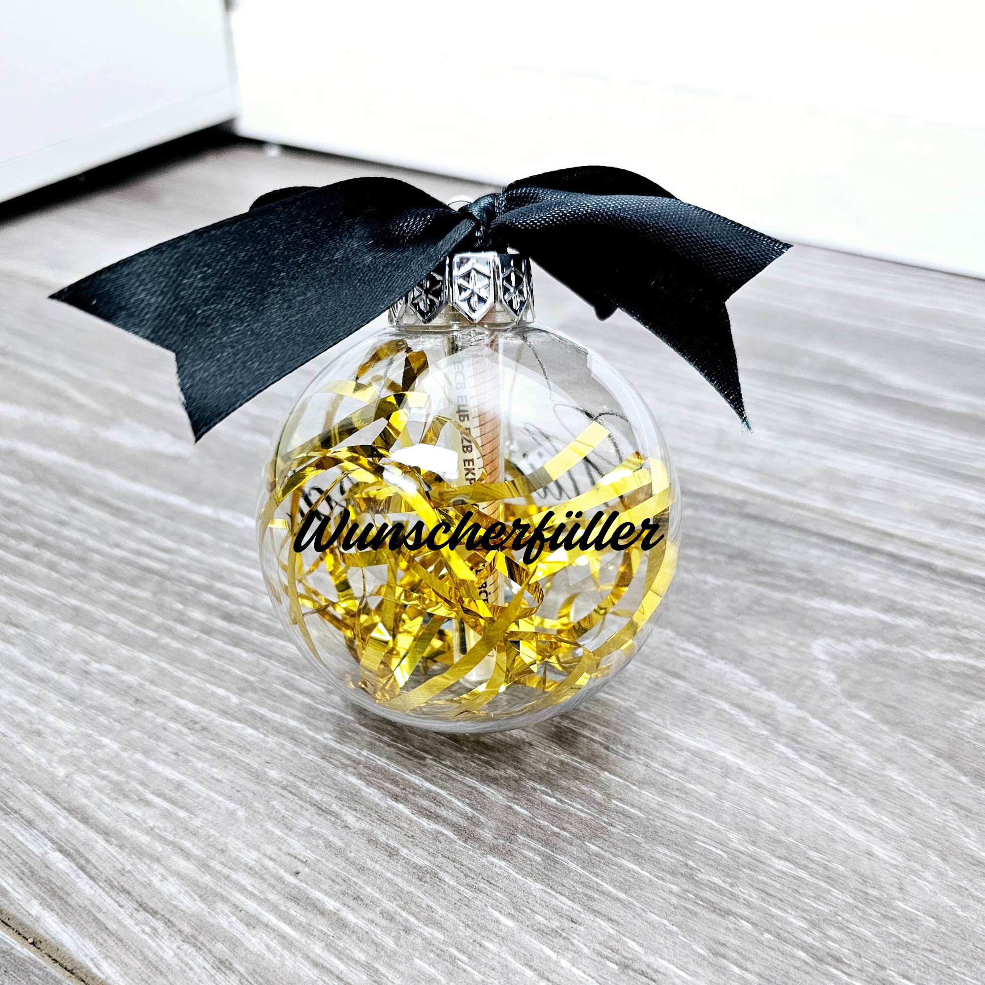 Wunscherfüller/Geldgeschenk Gutschein/Geldgeschenk Geburtstag/Weihnachtskügel personalisiert mit Namen/Geld verschenken/Geld verpacken/Glückwunsch PoshyGiftbox