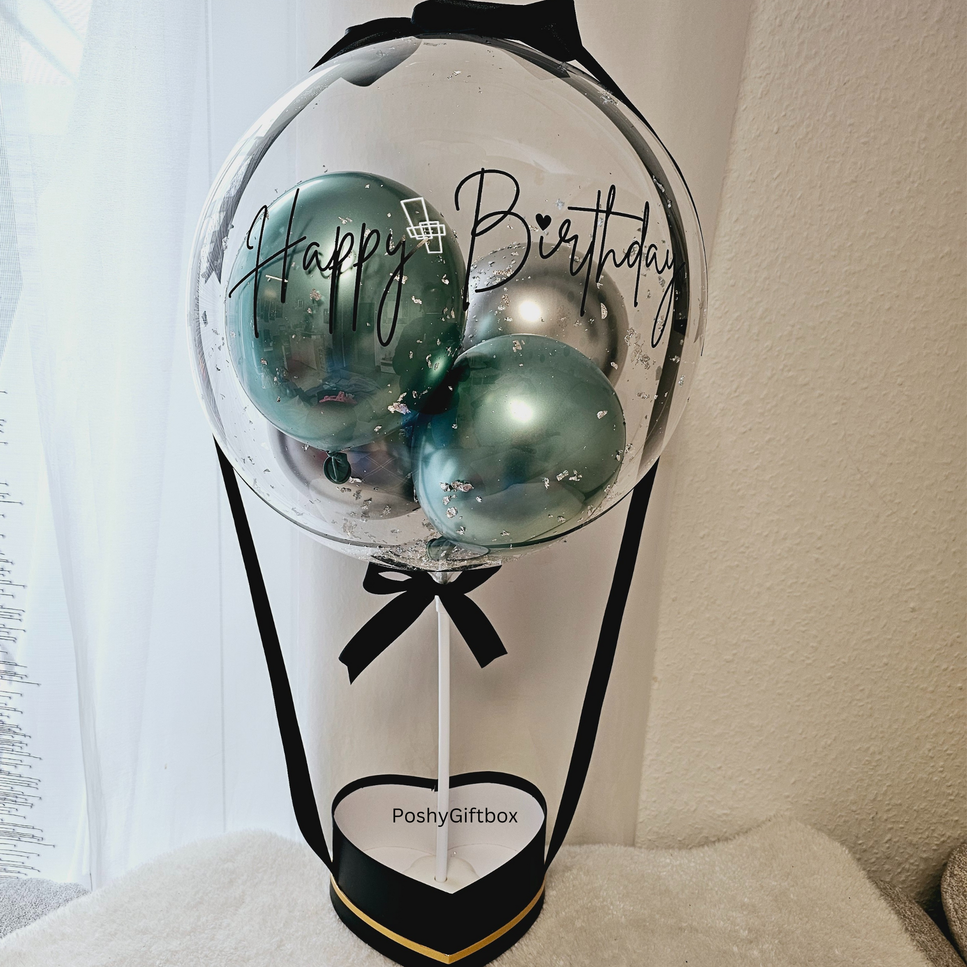 Weihnachtsballon mit Weihnachtsblumen/Weihnachtsgeschenk/Weihnachtsdeko/Firmengeschenk Weihnachten/Frauen Weihnachtsgeschenk/Sinnvolle Geschenke Weihnachten/Mama Geschenk  PoshyGiftbox