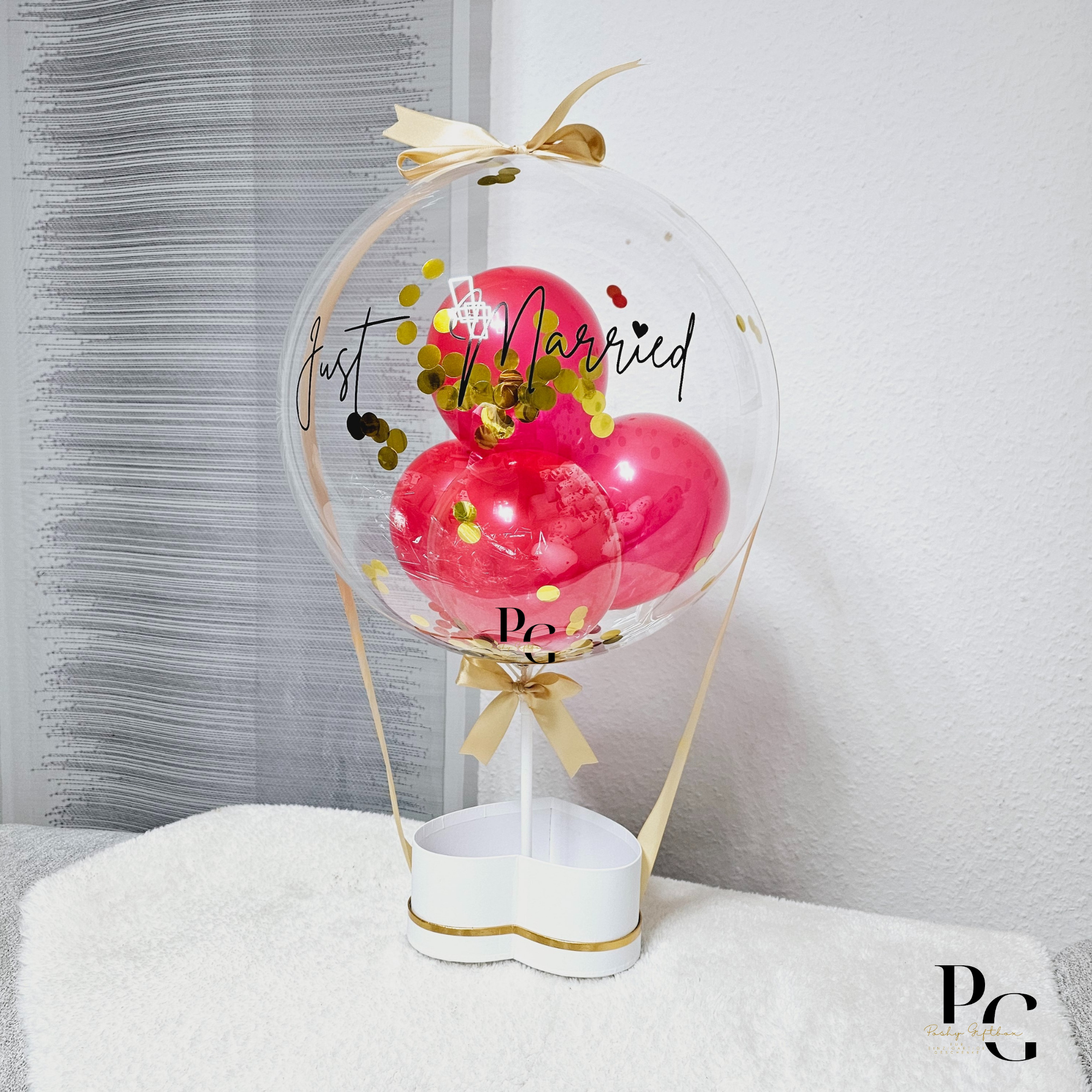 Ballongrüße "VALENTINSTAG"/Geschenk Valentinstag/Ballon Geschenk/Ballon Rot personalisiert/Geschenk Box Personalisiert/Geschenk für sie,ihn PoshyGiftbox
