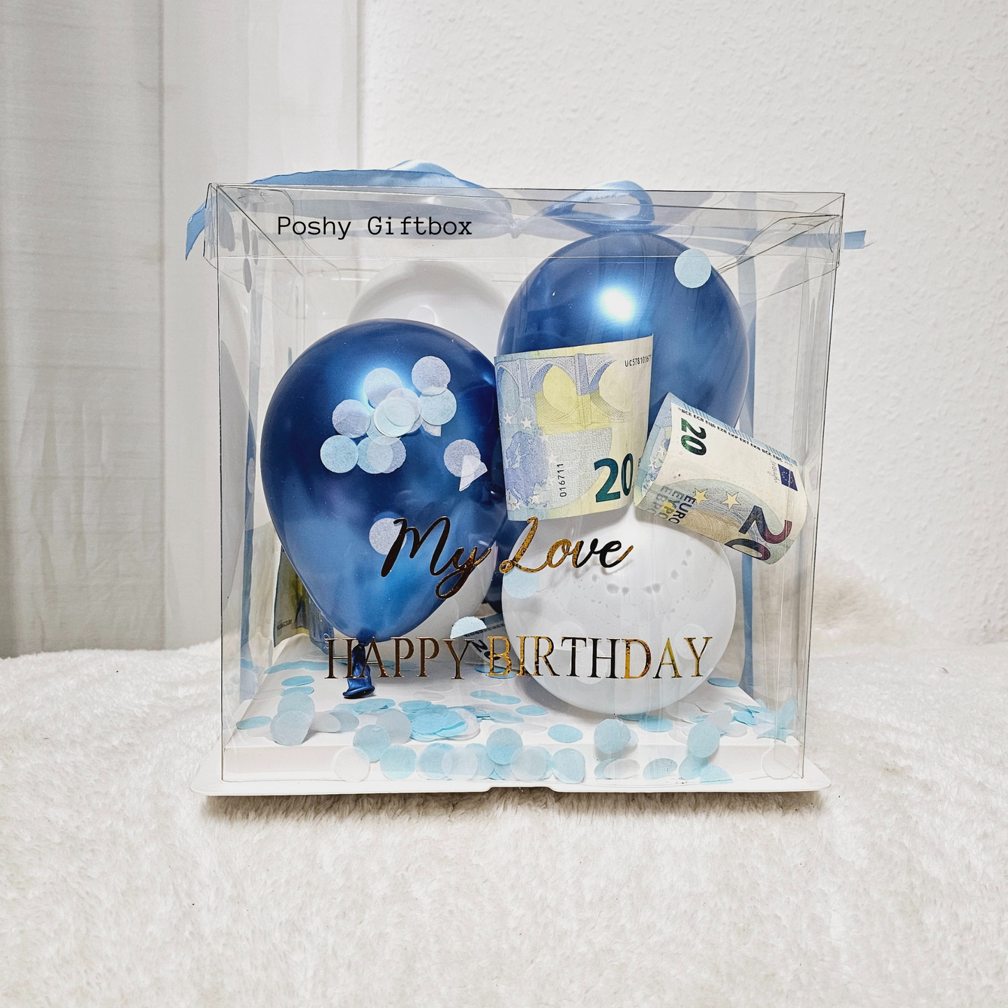 Personalisierte Ballon-Box/Geschenkbox/Luftballons/Geldgeschenkverpackung/Weihnachtsgeschenk/Geldgeschenk/Geschenkballon Geschenkverpackung PoshyGiftbox