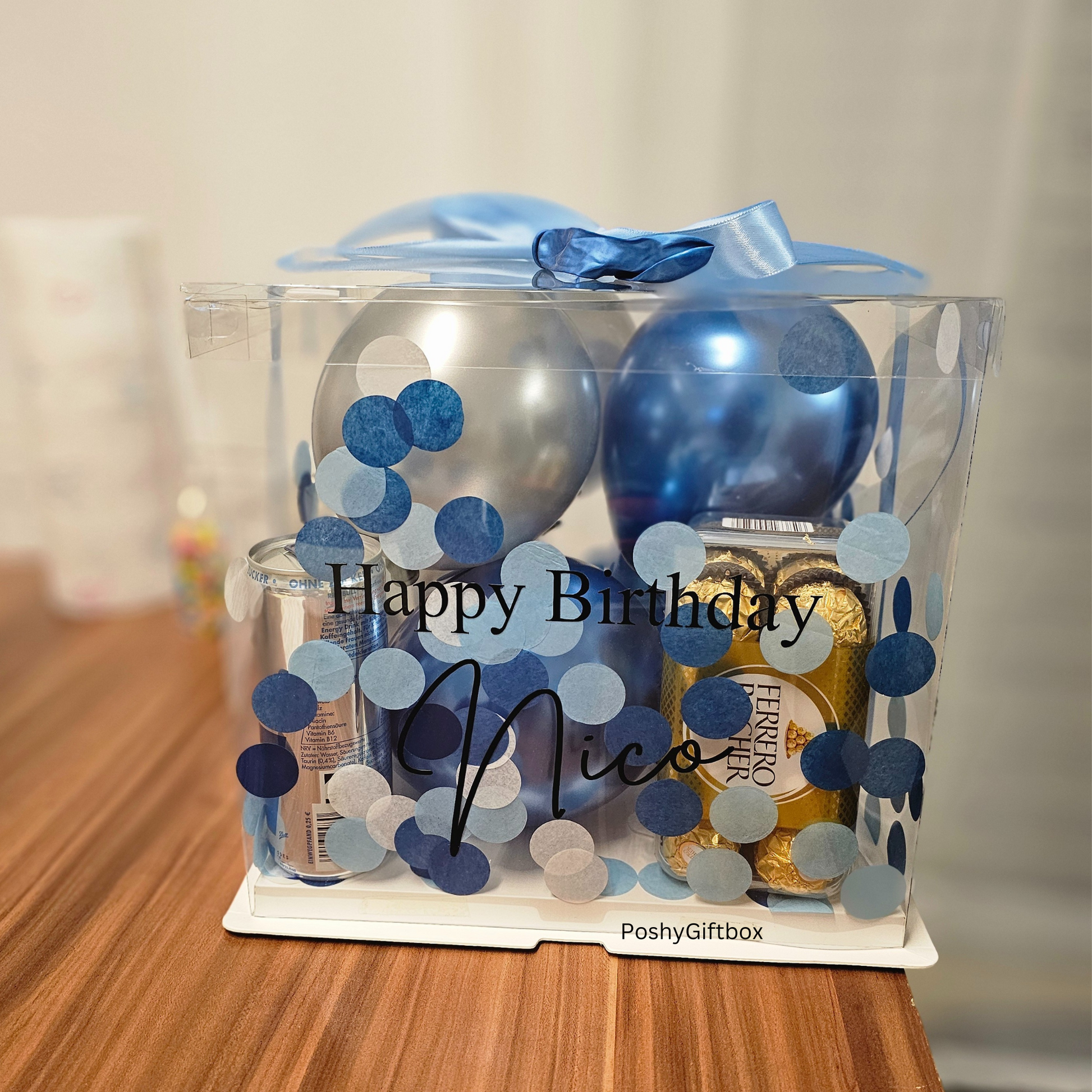 Personalisierte Ballon-Box/Geschenkbox/Luftballons/Geldgeschenkverpackung/Weihnachtsgeschenk/Geldgeschenk/Geschenkballon Geschenkverpackung PoshyGiftbox