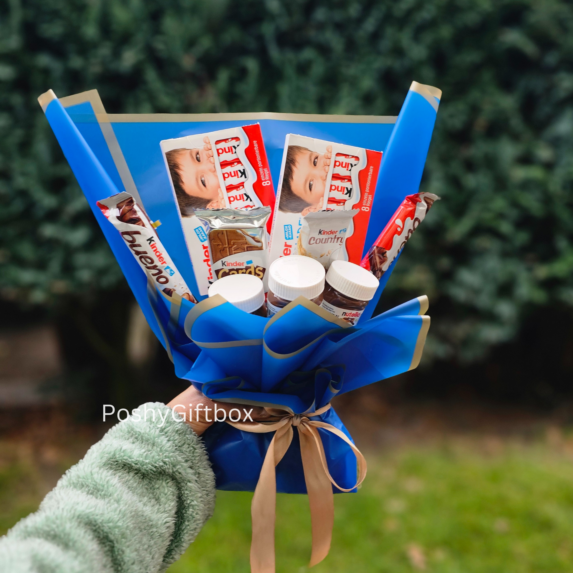 Schokoladenstrauss/ Pralinenstrauss Kinderschokolade,Lillet,Aperol,Kitkat, Nutella/Geschenk Für Männer ,Frauen/Geburtstagsgeschenk/Essbarer Strauss PoshyGiftbox