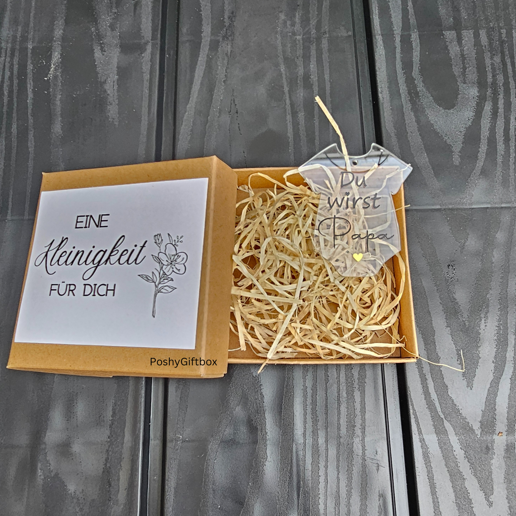 Schwangerschaft verkünden, Acryl Body Du wirst Papa, Schwangerschaftsverkündung, Du wirst Oma,Opa,Tante,Onkel,Ihr werdet Oma&Opa/Baby verkünden PoshyGiftbox