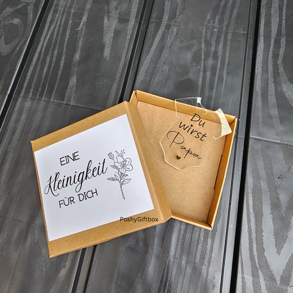 Schwangerschaft verkünden, Acryl Body Du wirst Papa, Schwangerschaftsverkündung, Du wirst Oma,Opa,Tante,Onkel,Ihr werdet Oma&Opa/Baby verkünden PoshyGiftbox