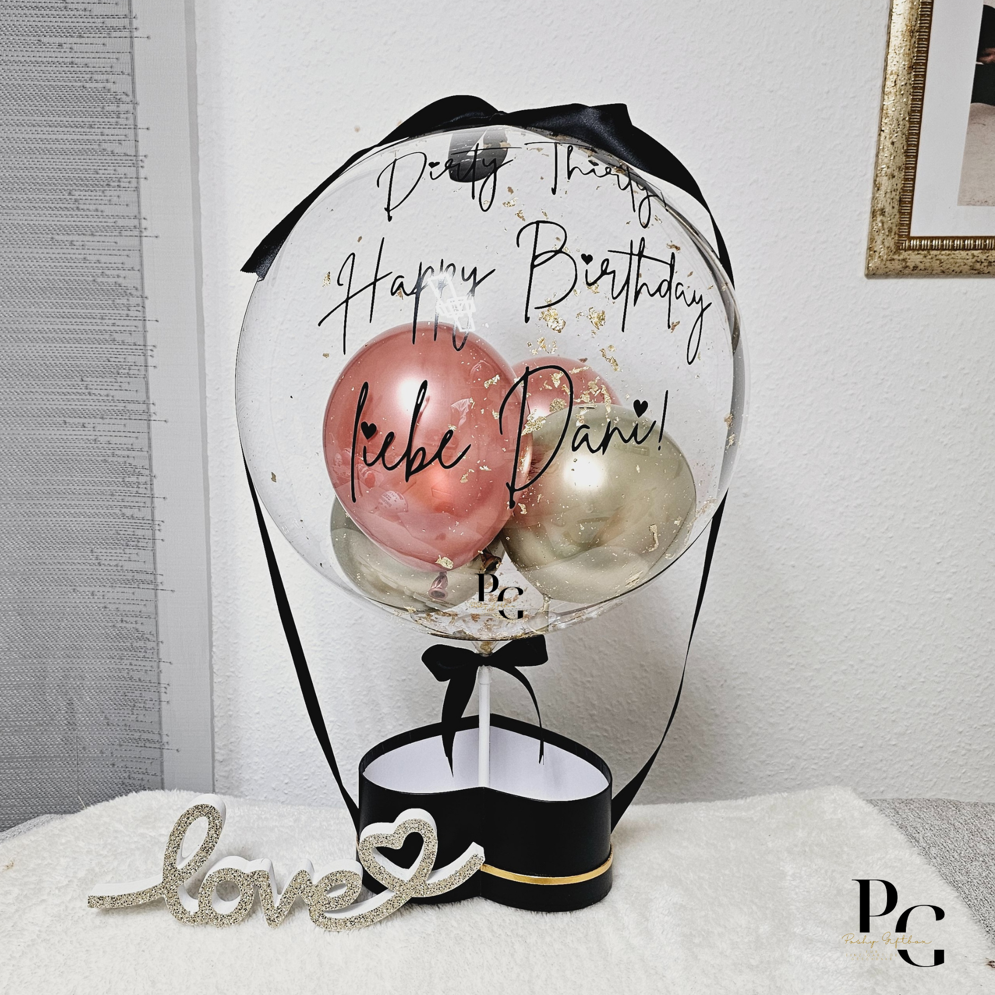 Ballon Geschenk/Geburtstagsgeschenk/Muttertagsgeschenk/ Geschenk Personalisiert/Schokoladenbox/Ballongeschenke Mama,Schwester,Ehefrau  PoshyGiftbox