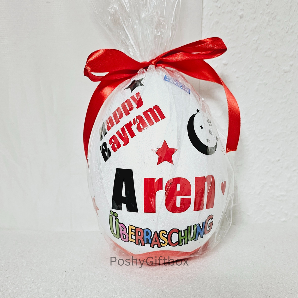 XXL personalisiertes Überraschungsei Eid Mubarak /Ramadan Geschenk/Ü-Ei Happy Bayram/Islamisches Geschenk/hayirli Bayramlar  PoshyGiftbox