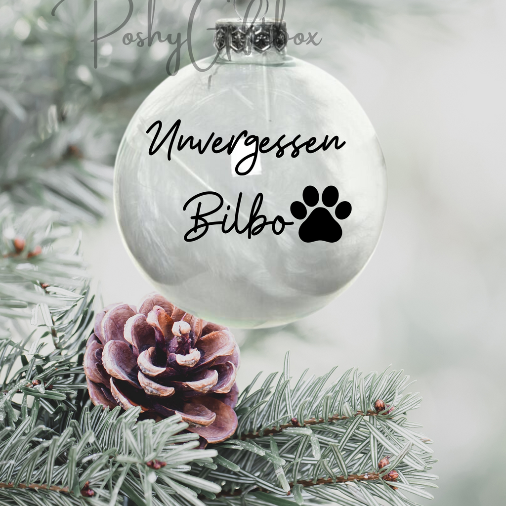 Personalisierte Weihnachtskugeln / Gefüllt mit Federn/Weihnachtsgeschenke/ Weihnachtskugel mit Namen /Christbaumkugel/Weihnachtsdeko PoshyGiftbox
