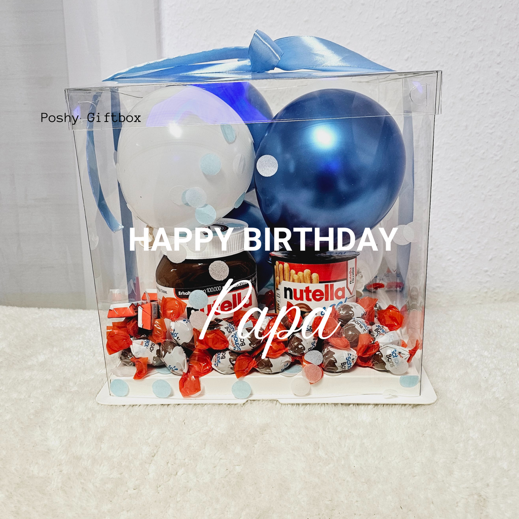 Personalisierte Ballonbox /Geschenkbox Transparent/Wellnessset/Geschenkset Männer/Weihnachtsgeschenk/Geburtstagsgeschenk/Valentinsgeschenk/Geschenk Vatertag PoshyGiftbox