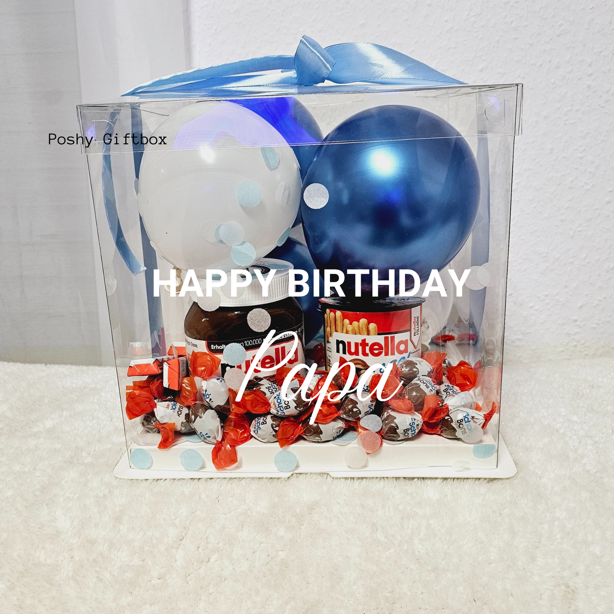 Personalisierte Ballonbox /Geschenkbox Transparent/Wellnessset/Geschenkset Männer/Weihnachtsgeschenk/Geburtstagsgeschenk/Valentinsgeschenk/Geschenk Vatertag PoshyGiftbox