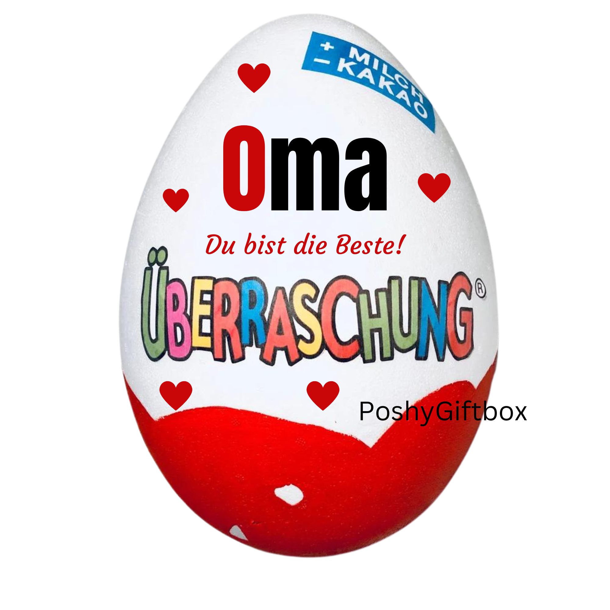 Personalisiertes XXL Überraschungsei/Mama XXL Überraschungsei/Ü-Ei Mama/Überraschungsei mit Füllung/Muttertagsgeschenk/Beste Mama/9 Designs  PoshyGiftbox