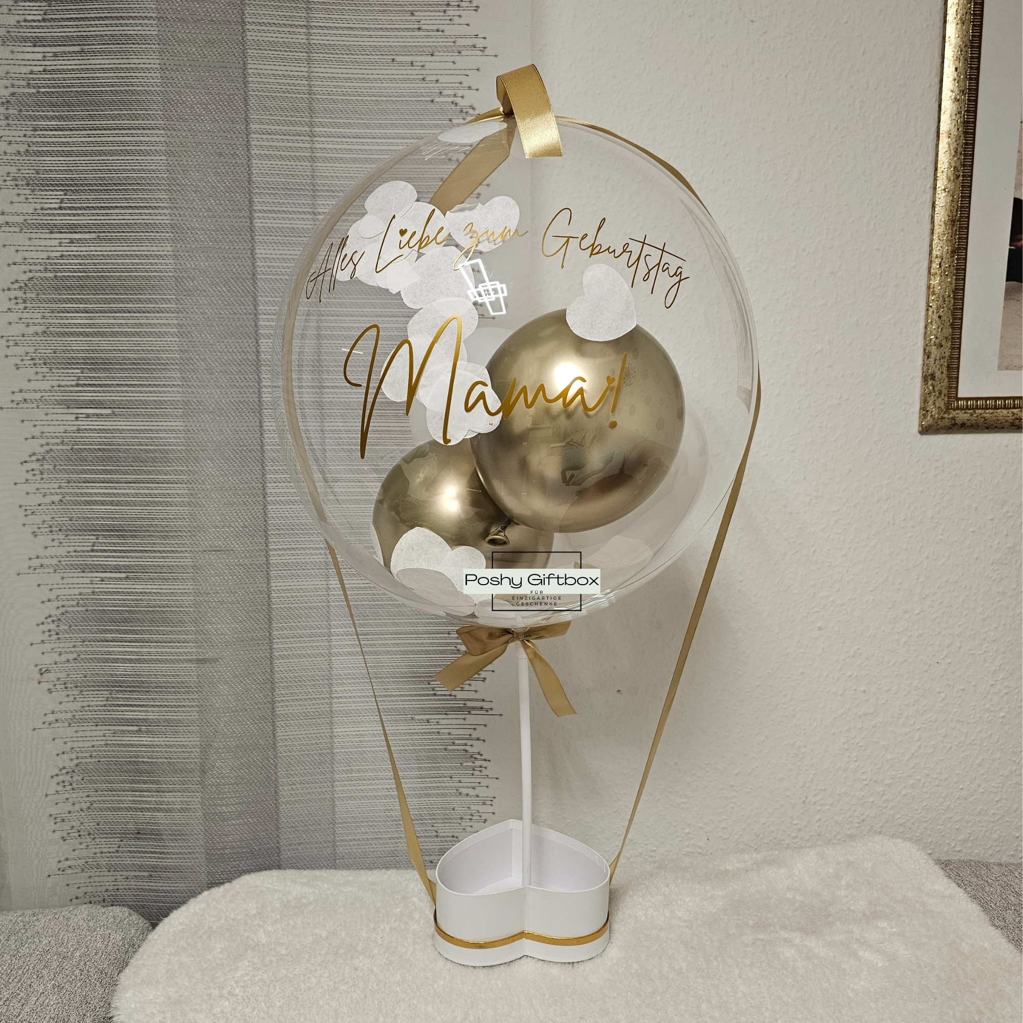 Ballongeschenk HOCHZEIT/Geschenk zum Hochzeitstag/Verlobungsgeschenk/Just Married/Hochzeitsgeschenk/Ballongrüß /Geldgeschenk Hochzeit PoshyGiftbox