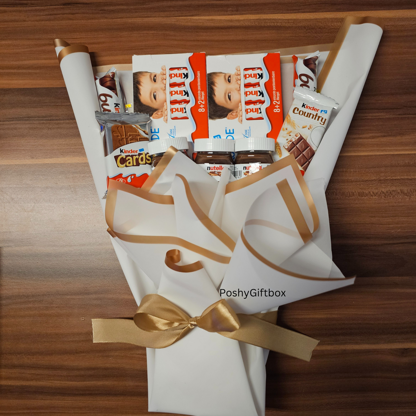 Schokoladenstrauss/ Pralinenstrauss Kinderschokolade,Lillet,Aperol,Kitkat, Nutella/Geschenk Für Männer ,Frauen/Geburtstagsgeschenk/Essbarer Strauss PoshyGiftbox