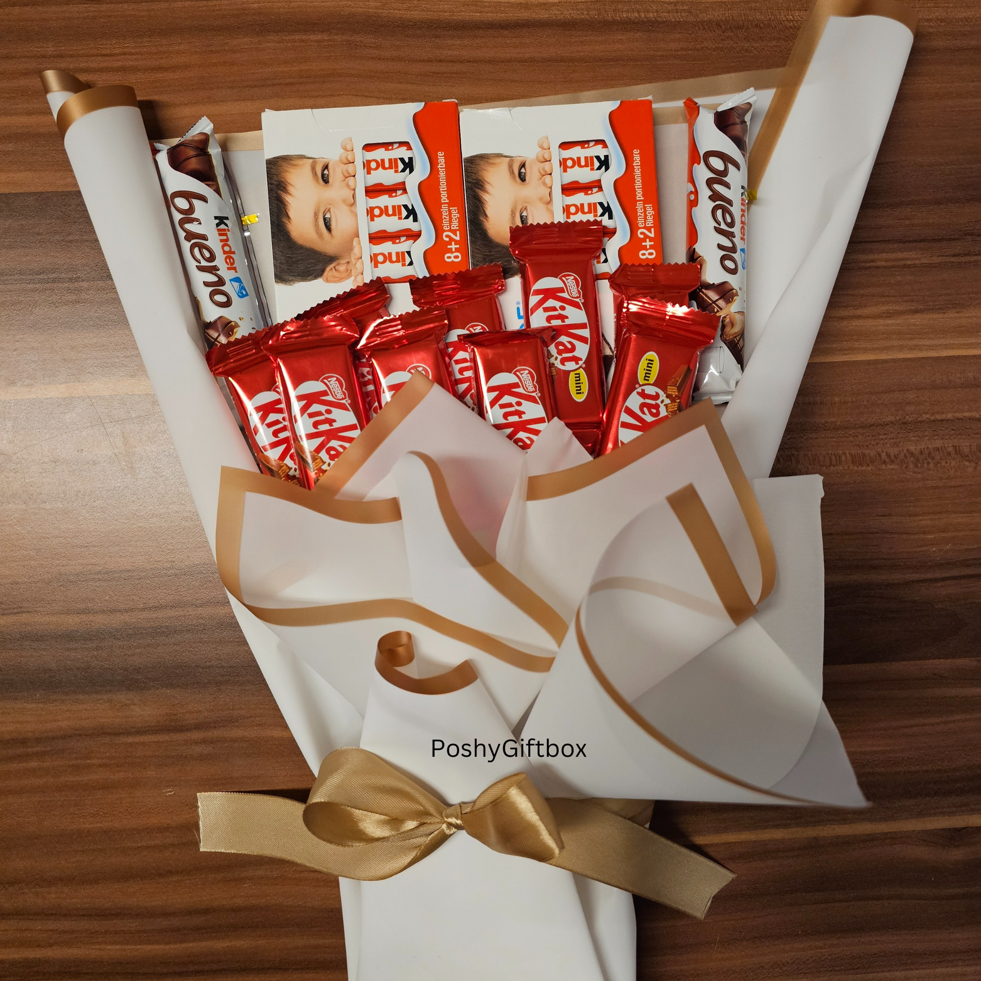 Schokoladenstrauss/ Pralinenstrauss Kinderschokolade,Lillet,Aperol,Kitkat, Nutella/Geschenk Für Männer ,Frauen/Geburtstagsgeschenk/Essbarer Strauss PoshyGiftbox