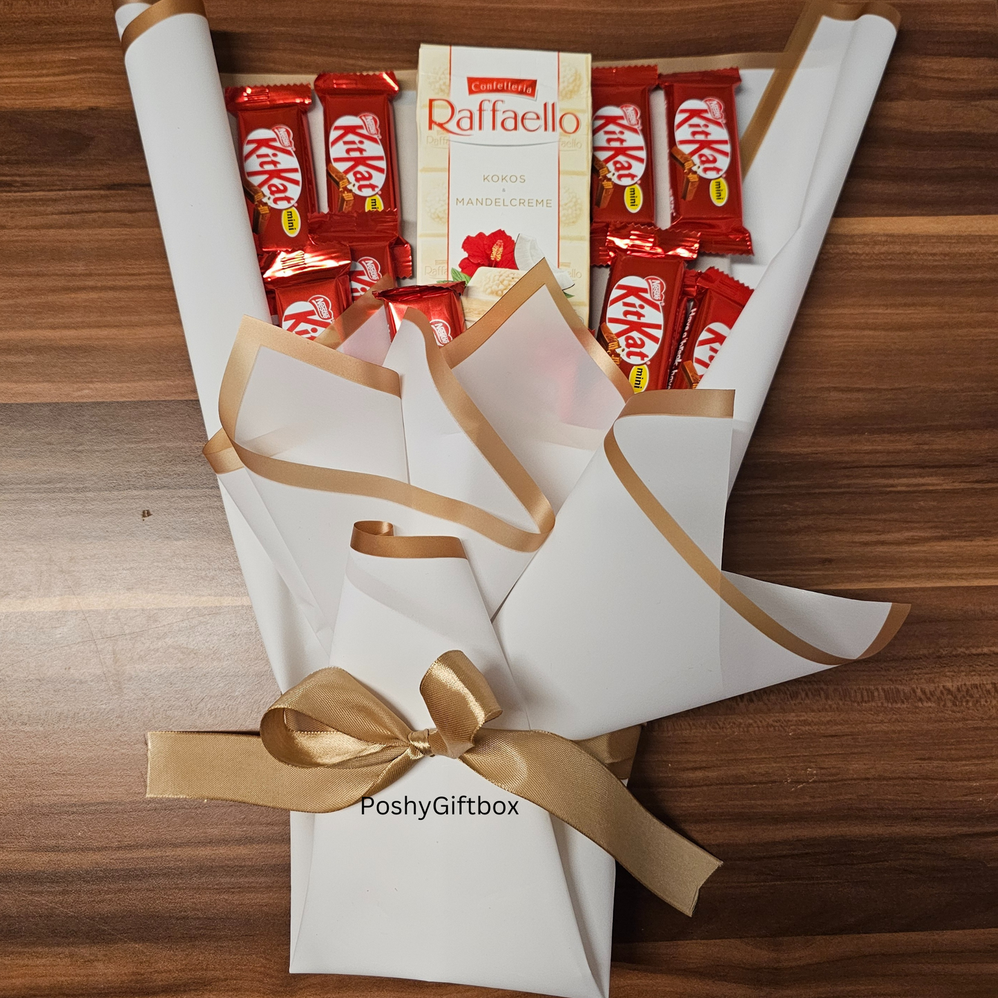 Schokoladenstrauss/ Pralinenstrauss Kinderschokolade,Lillet,Aperol,Kitkat, Nutella/Geschenk Für Männer ,Frauen/Geburtstagsgeschenk/Essbarer Strauss PoshyGiftbox