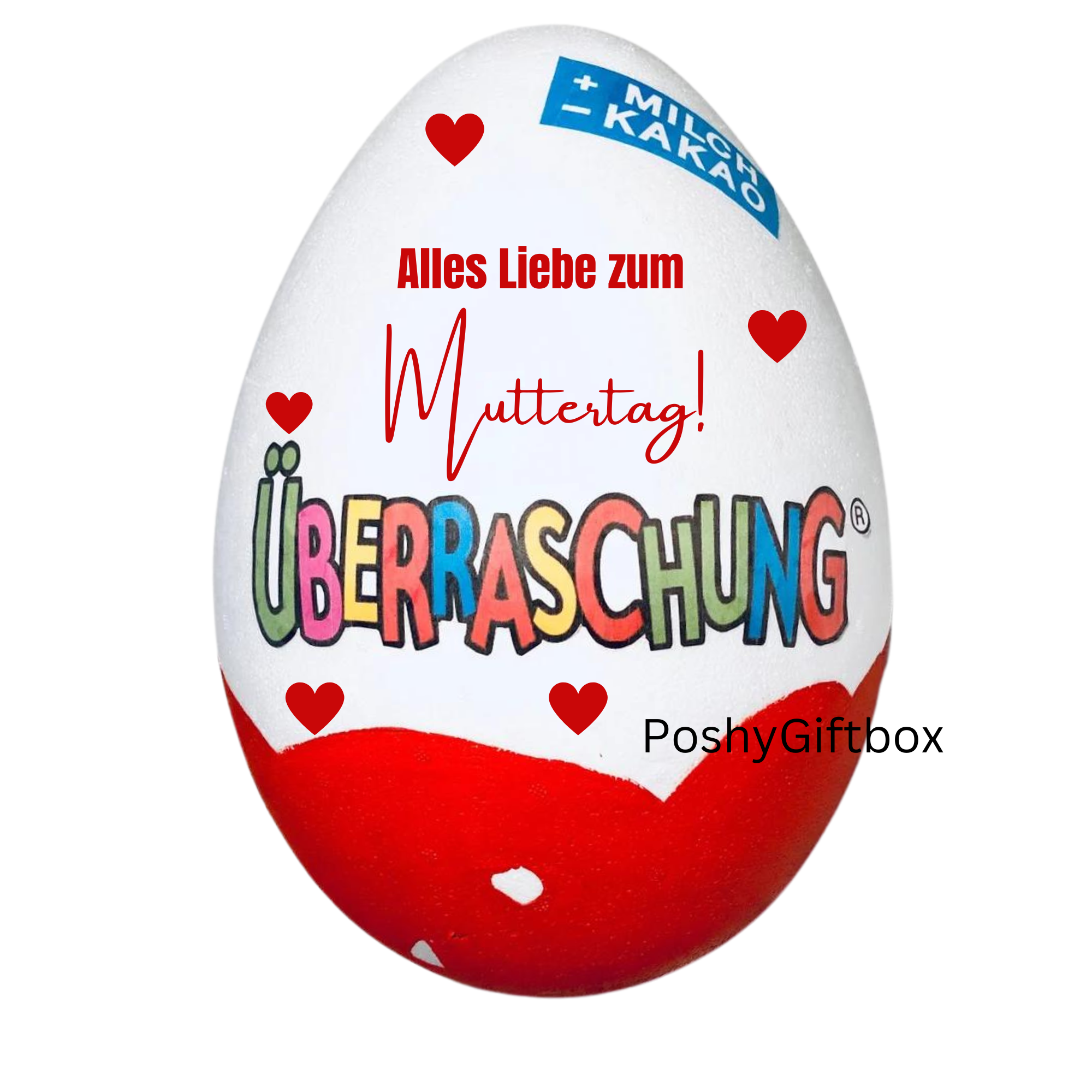 Personalisiertes XXL Überraschungsei/Mama XXL Überraschungsei/Ü-Ei Mama/Überraschungsei mit Füllung/Muttertagsgeschenk/Beste Mama/9 Designs  PoshyGiftbox