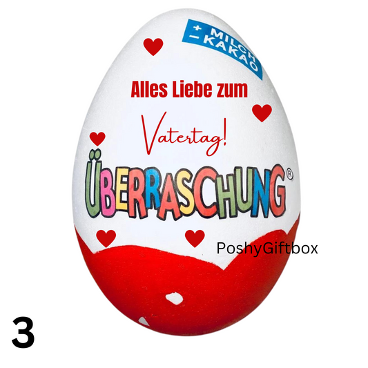 XXL Überraschungsei personalisiert ""PAPA""/Geschenk Vatertag,Geburtstag,Ostern,Weihnachten/9 DESIGNS/Ü-Ei Xxl/Geschenke für Männer/Osterei PoshyGiftbox