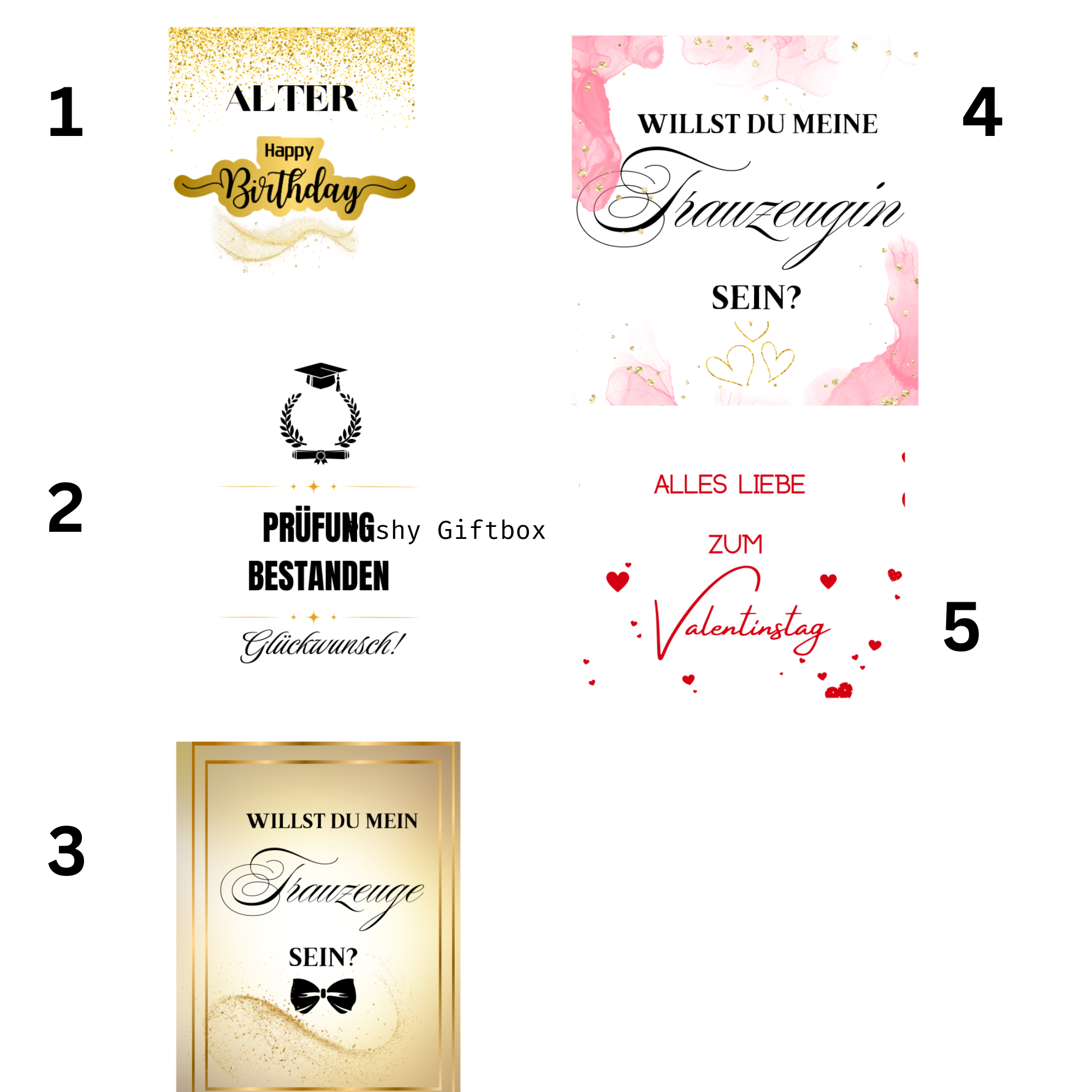 Geschenkbox für jeden Anlass personalisiebar/Geburtstagsgeschenk /Geschenk Prüfung Bestanden/Geschenk Trauzeugin,Trauzeuge/Valentinsgeschenk PoshyGiftbox