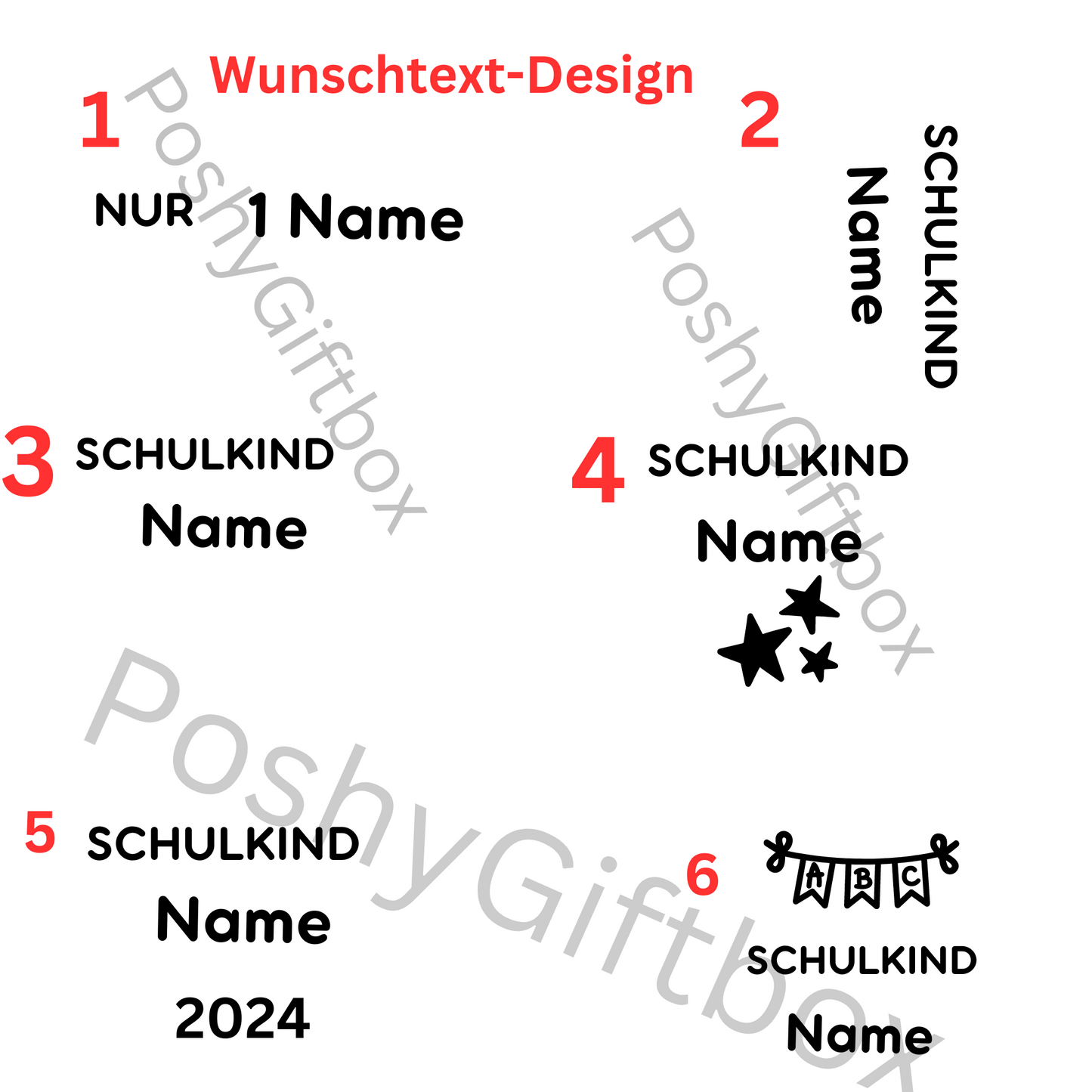 Schultüte 35cm Groß/Schultüten Bunt personalisiert/Zuckertüten mit Namen/Geschwisterschultüte/Geschenkverpackung Einschulung/Schulkind 2024/EDekoschultüten PoshyGiftbox