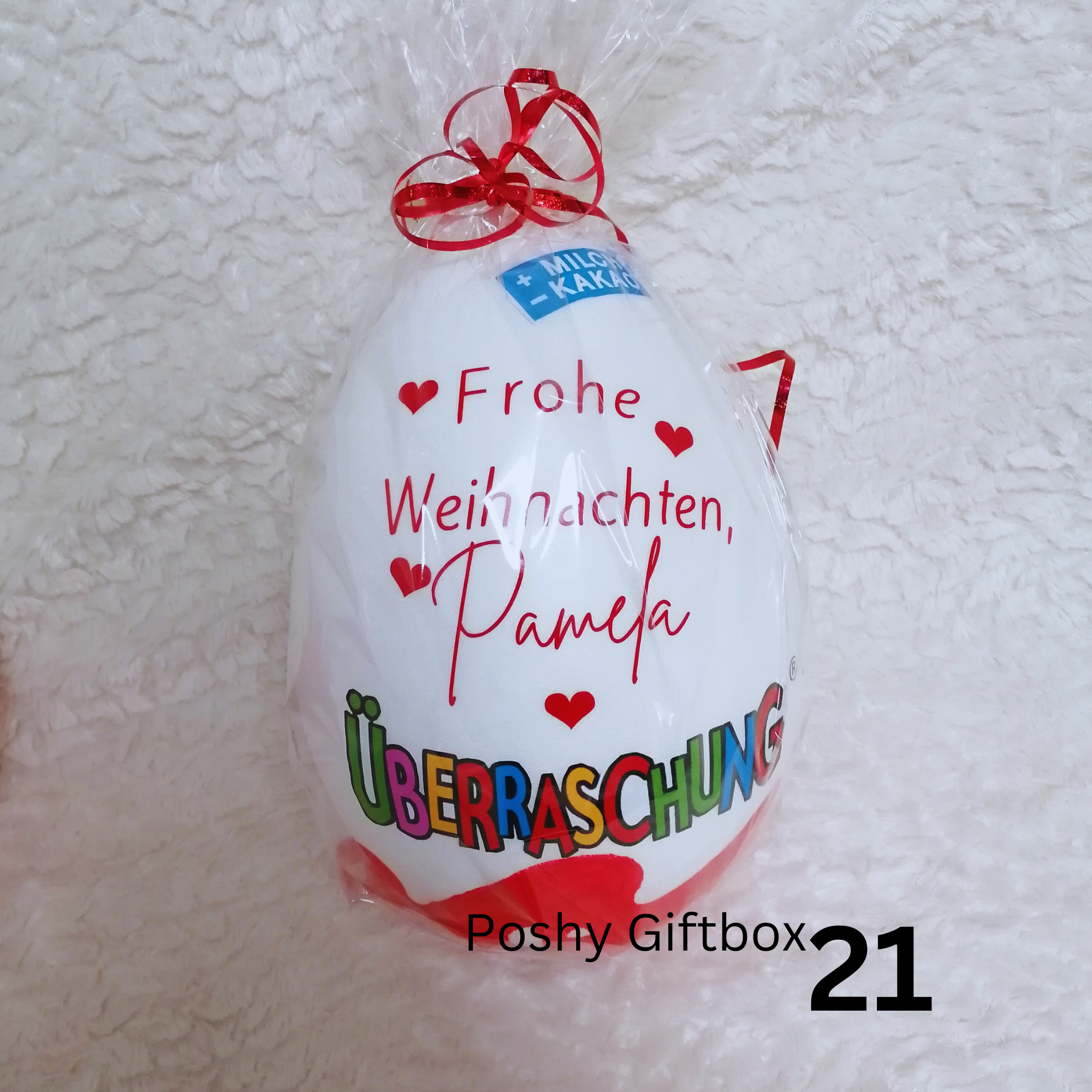 Personalisiertes XXL Überraschungsei /Geschenk XXL Überraschungsei/Du wolltest nichts Geschenk /Geschenk Geburtstag,Jugendweihe,Kommunion/Abschiedsgeschenk/Überraschungsei mit Wunschtext  PoshyGiftbox