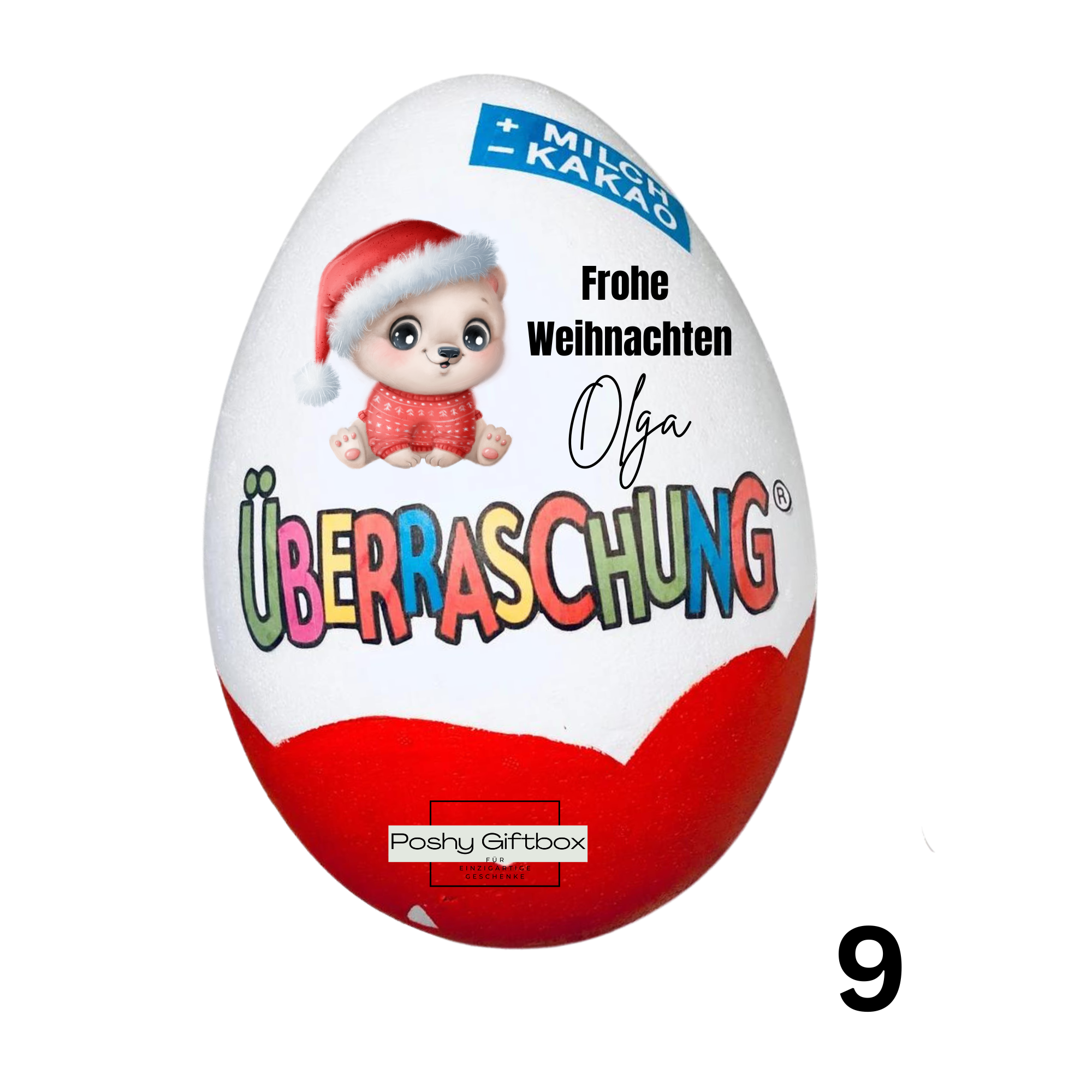 Überraschungsei mit Eigenem Bild/Muttertagsgeschenk/Geburtstagsgeschenk/Überraschungsei mit eigenem Foto/Überraschungsei XXL/Ü-ei Vatertag  PoshyGiftbox