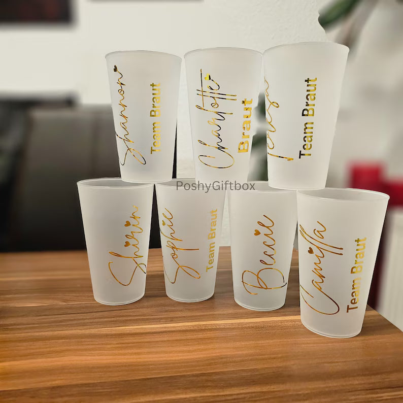 Personalisierte Partybecher /Becher Set /Wunschtext PoshyGiftbox