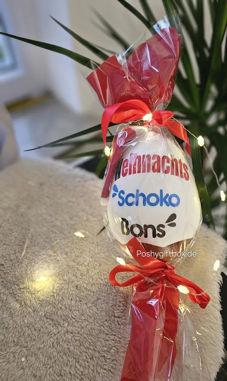 Weihnachtsschokobons/Geschenk Weihnachten/Schokobons/Personalisierte Schokobons/Weihnachtsschokolade/Nikolaus/Wichtel PoshyGiftbox