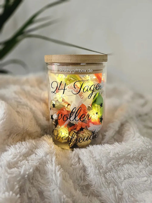 Adventskalender im Glas/24 Tage voller Vorfreude/Advent Weihnachten 24 Tage/Weihnachten to go/Adventskalender to go PoshyGiftbox