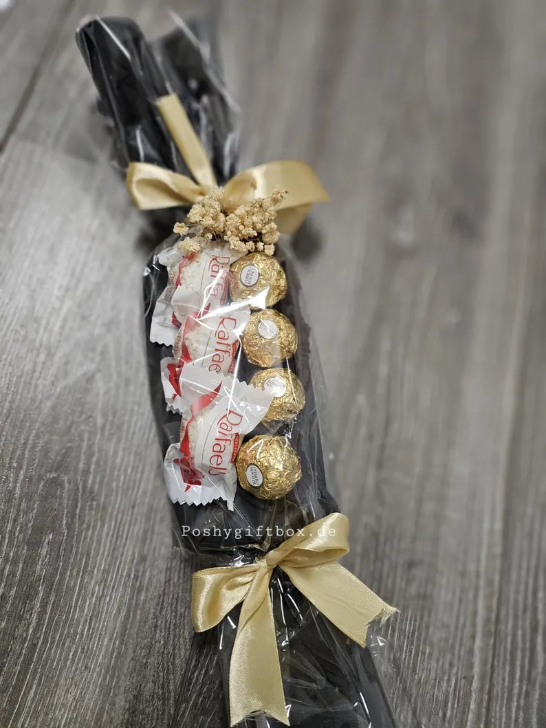 Schokoladen-Präsent/Pralinen Set/5 Varianten/Süßigkeiten-Geschenkset/Geburtstag, Weihnachten,Dankeschön,Mitarbeiter,Abschied /Schokoladen-Bouquet PoshyGiftbox